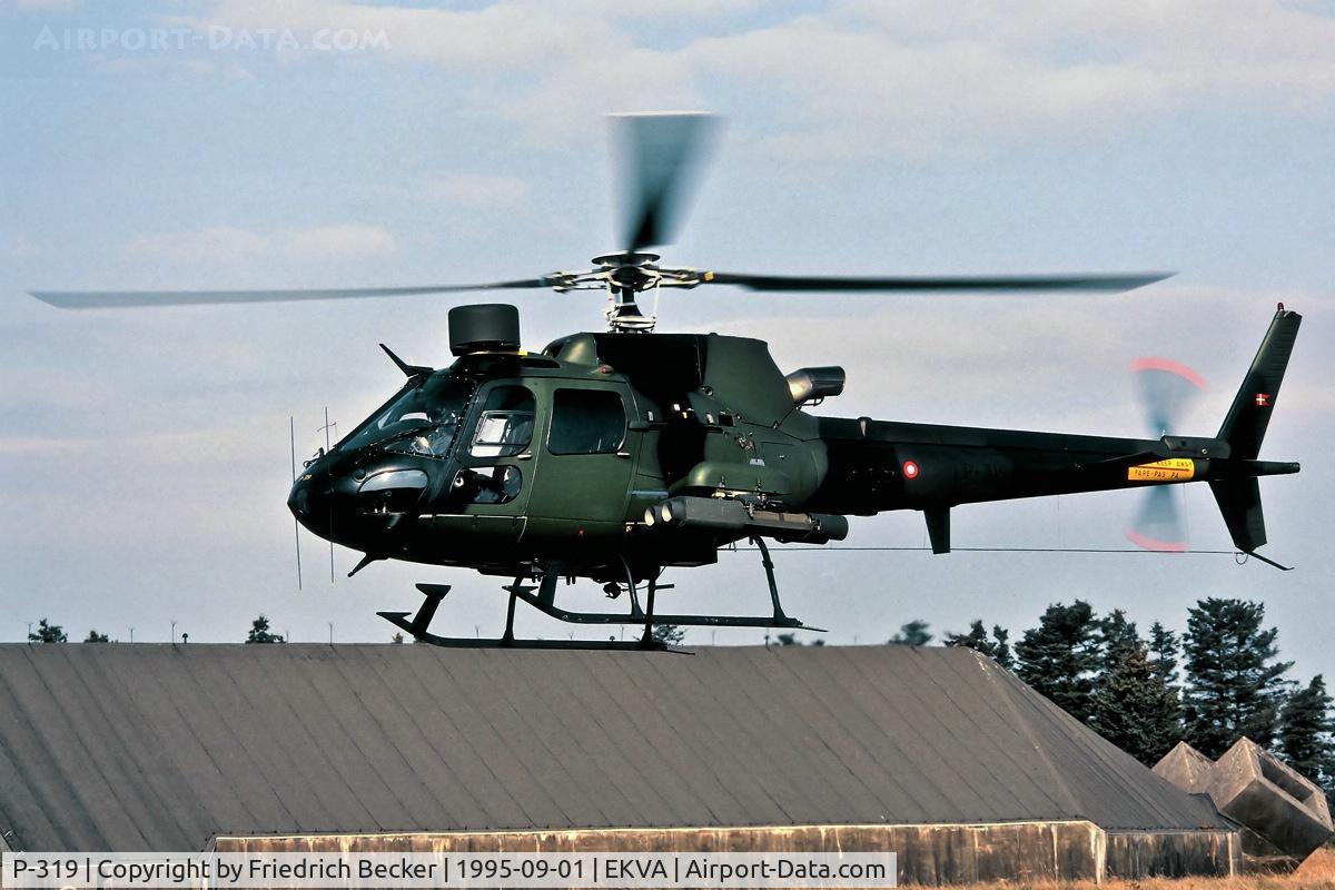 P-319, Aerospatiale AS-550C-2 Fennec C/N 2319, hovering at Vandel