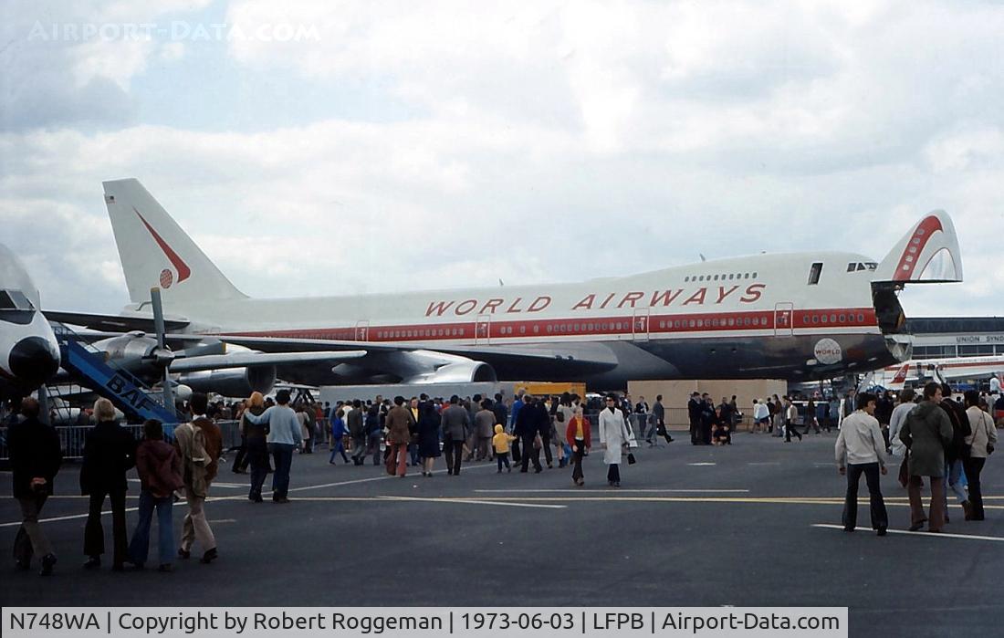 N748WA, 1973 Boeing 747-273C C/N 20652, World Airways.Restored HD-1 in nose.