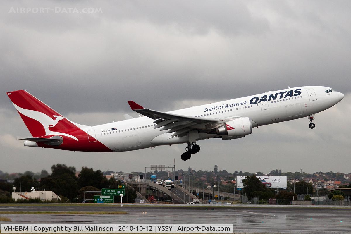 VH-EBM, 2009 Airbus A330-202 C/N 1061, rotated off 16L