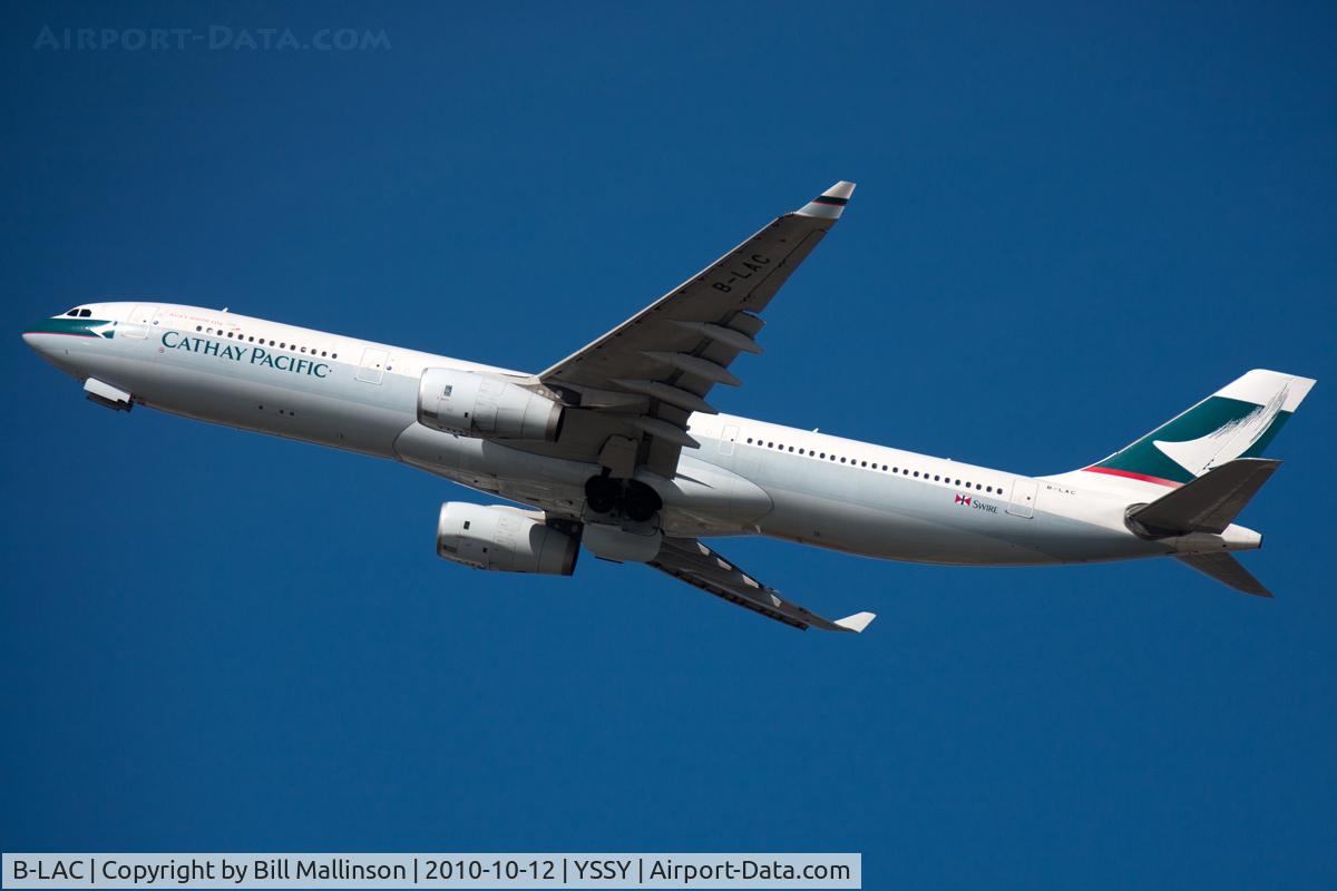 B-LAC, 2005 Airbus A330-343 C/N 679, away from 16L