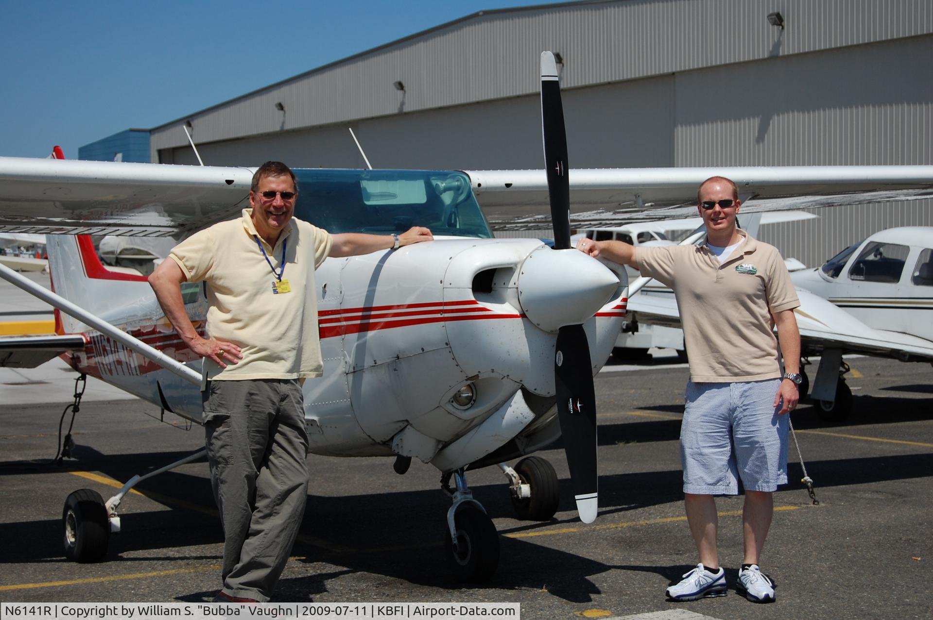N6141R, 1979 Cessna 172RG Cutlass RG C/N 172RG0093, Wings Aloft Ramp at Boeing Field.  CFIs Bubba Vaughn and Kevin Zeznick.  Four-One Romeo, Bubba and Kevin were featured in the Nov 2009 issue of FLYING MAGAZINE under I Learned About Flying From That (