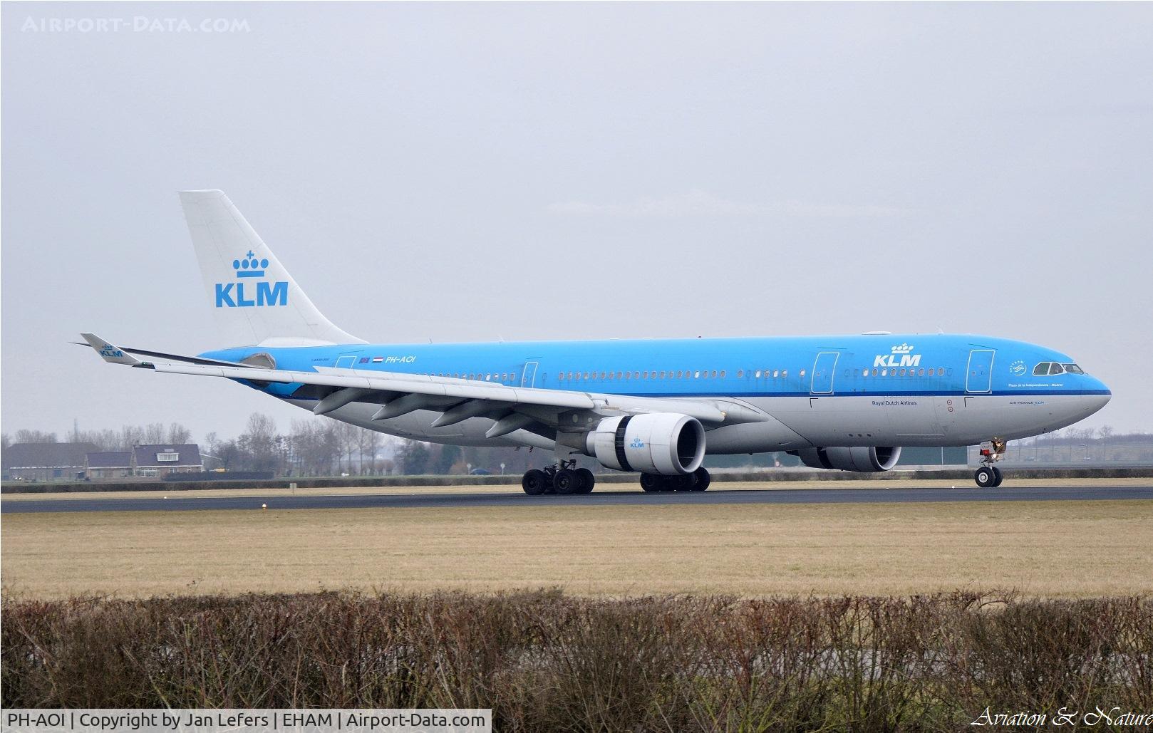 PH-AOI, 2007 Airbus A330-203 C/N 819, Landing on the Polderbaan