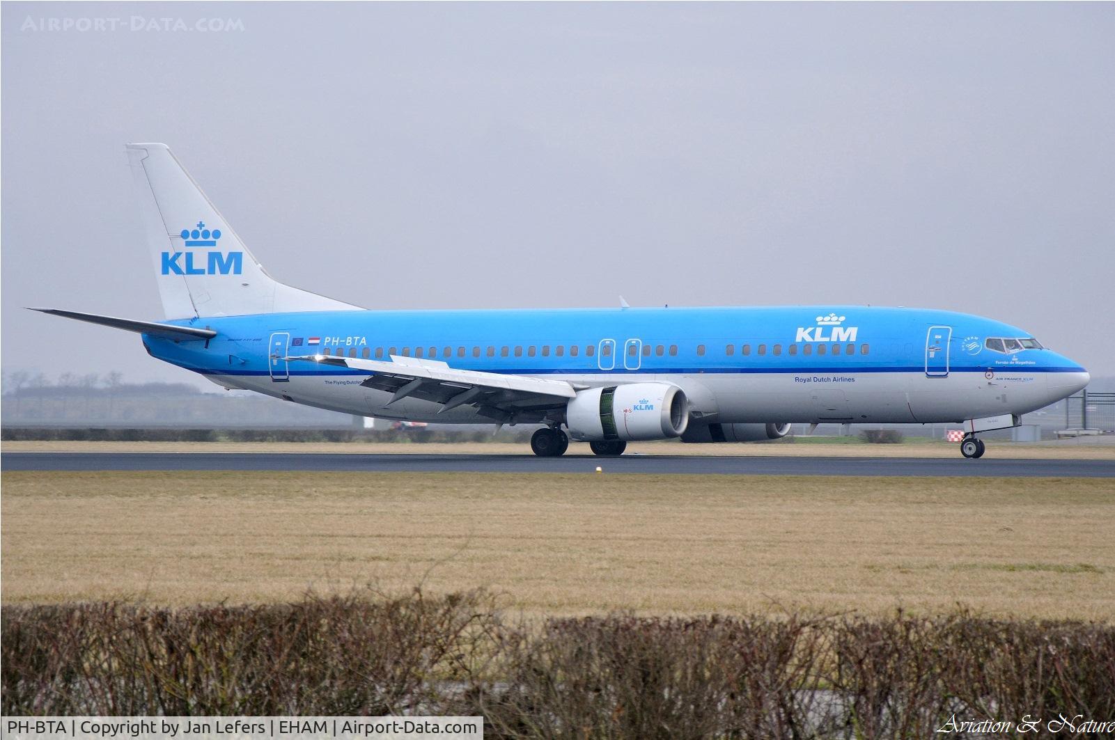 PH-BTA, 1991 Boeing 737-406 C/N 25412, Landing on the Polderbaan