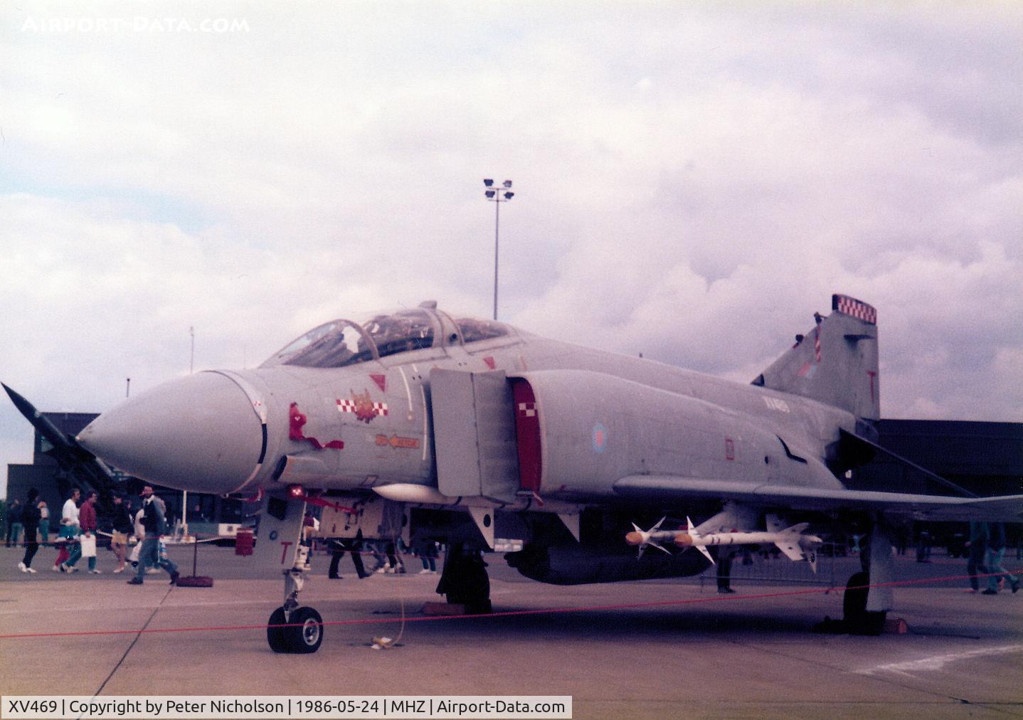 XV469, 1969 McDonnell Douglas Phantom FGR2 C/N 3282, Phantom FGR.2 of 56 Squadron at RAF Coningsby on display at the 1986 RAF Mildenhall Air Fete.