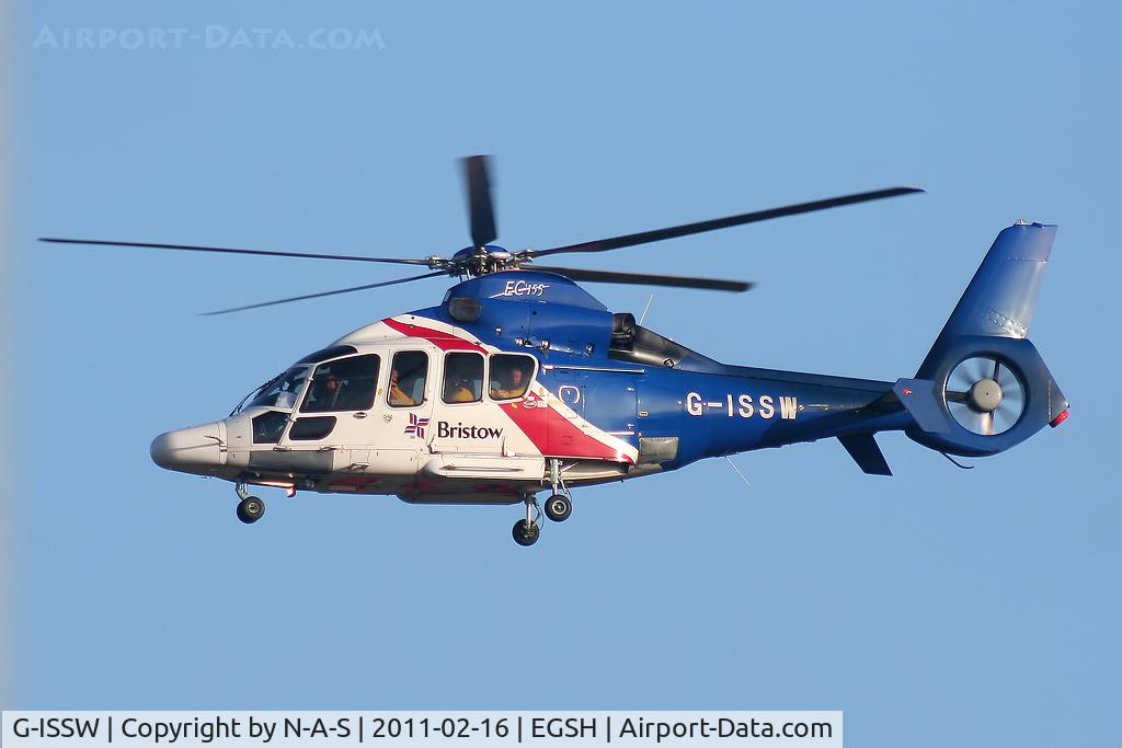 G-ISSW, 2006 Eurocopter EC-155B-1 C/N 6755, Departing to the rigs
