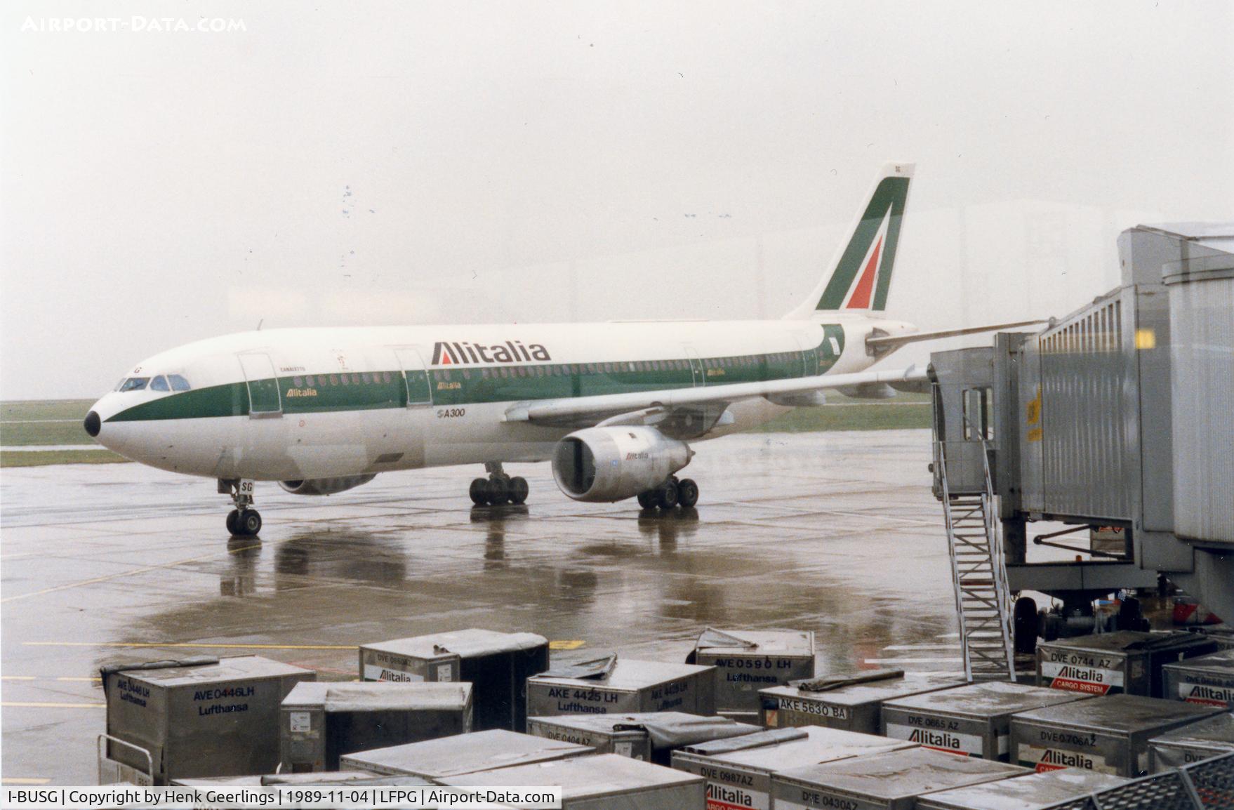 I-BUSG, 1981 Airbus A300B4-203 C/N 139, Alitalia , A300 