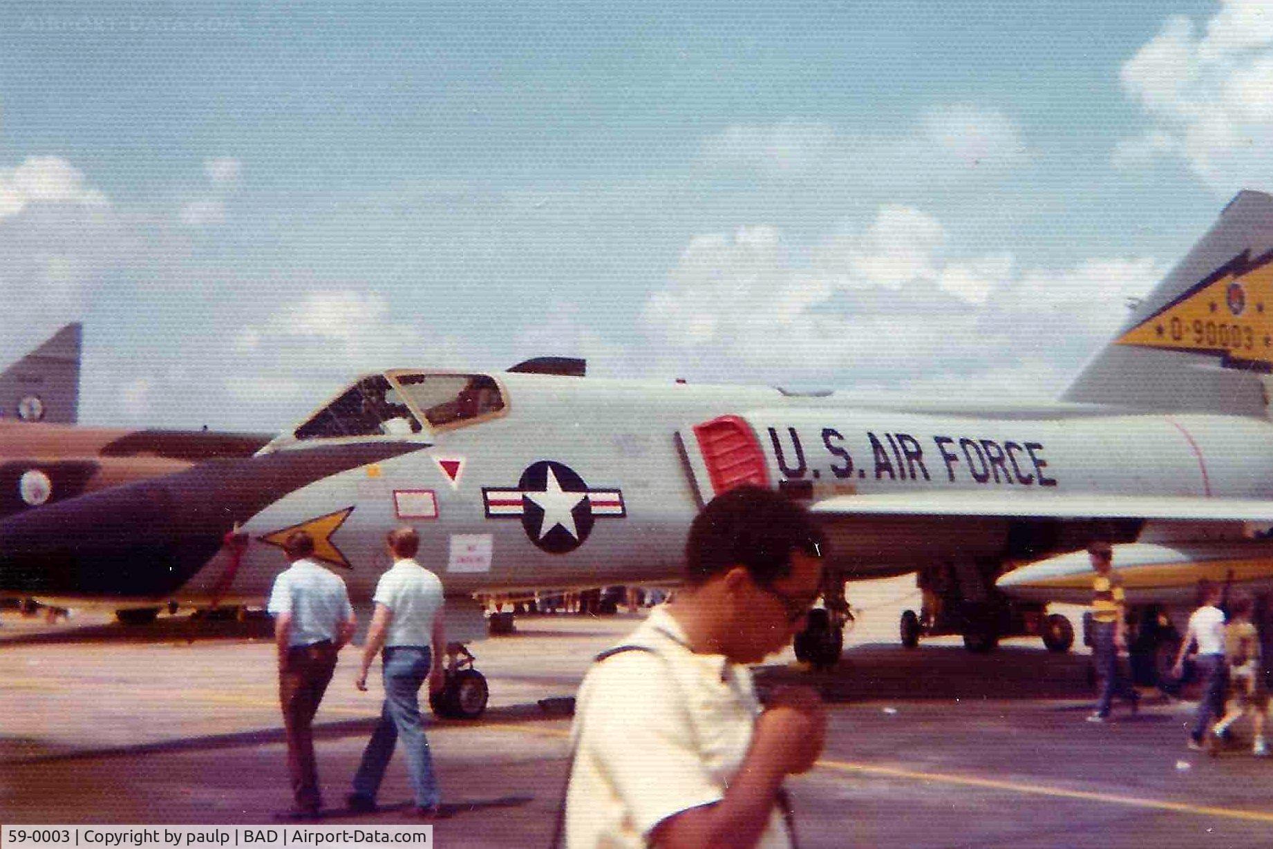 59-0003, 1959 Convair F-106A Delta Dart C/N 8-14-132, Barksdale Air Force Base 