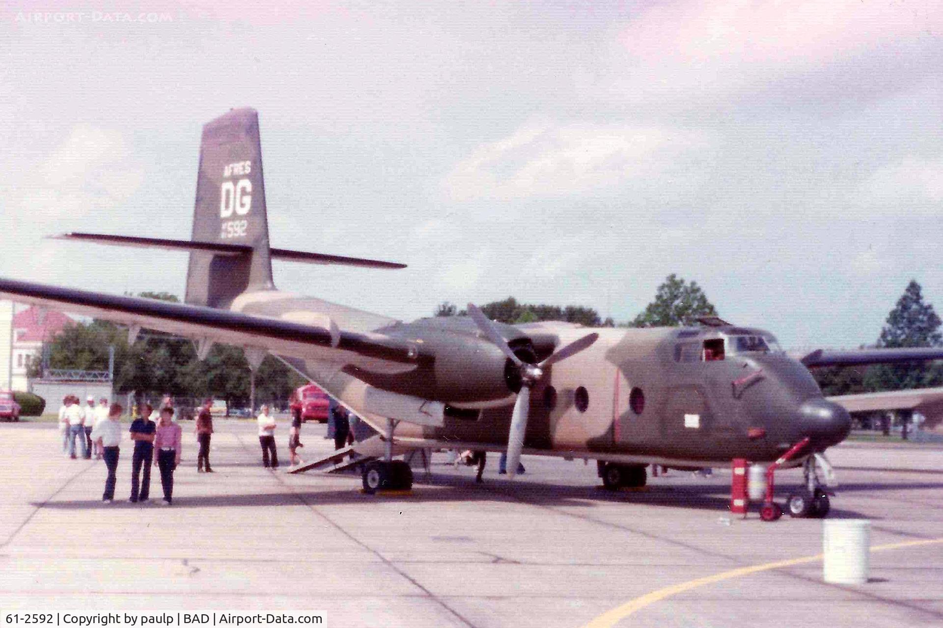 61-2592, 1961 De Havilland Canada C-7A Caribou C/N 70, Barksdale Air Force Base 