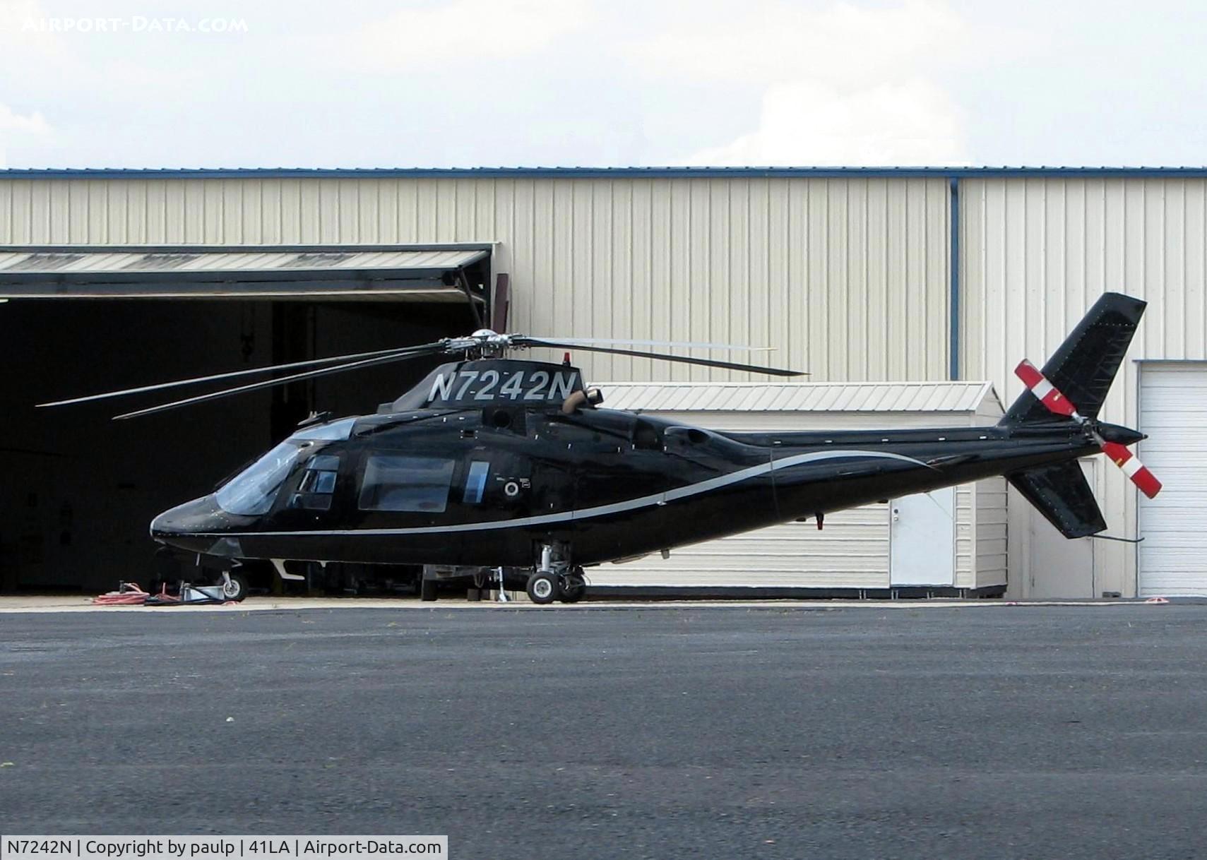 N7242N, 1986 Agusta A109A II C/N 7355, At Metro Aviation / Downtown Shreveport.
