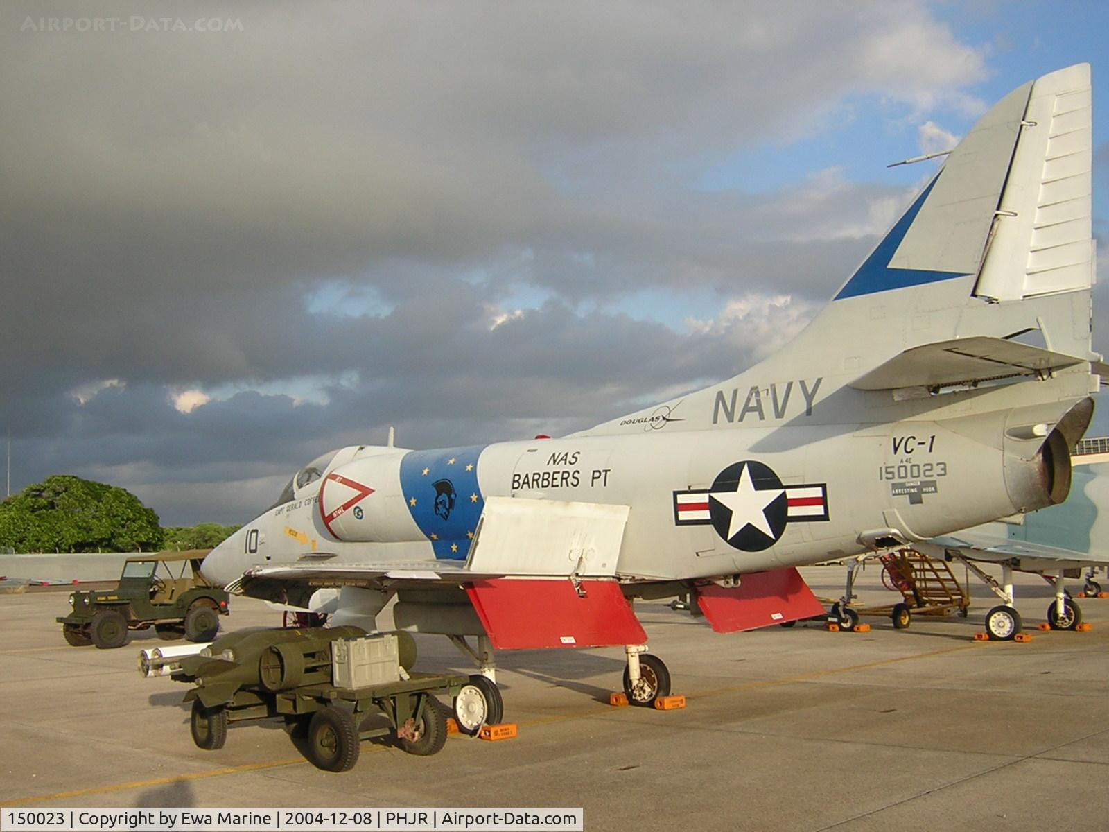 150023, Douglas A-4E Skyhawk C/N 13076, Very Famous A-4E. Will be re finished in VC-1 colors from Barbers Point when restored.
