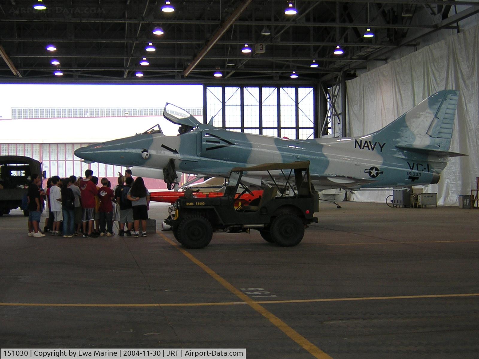 151030, Douglas A-4E Skyhawk C/N 13200, Former TG and VC-1 bird...Naval Air Museum School Tour in Hangar 110...