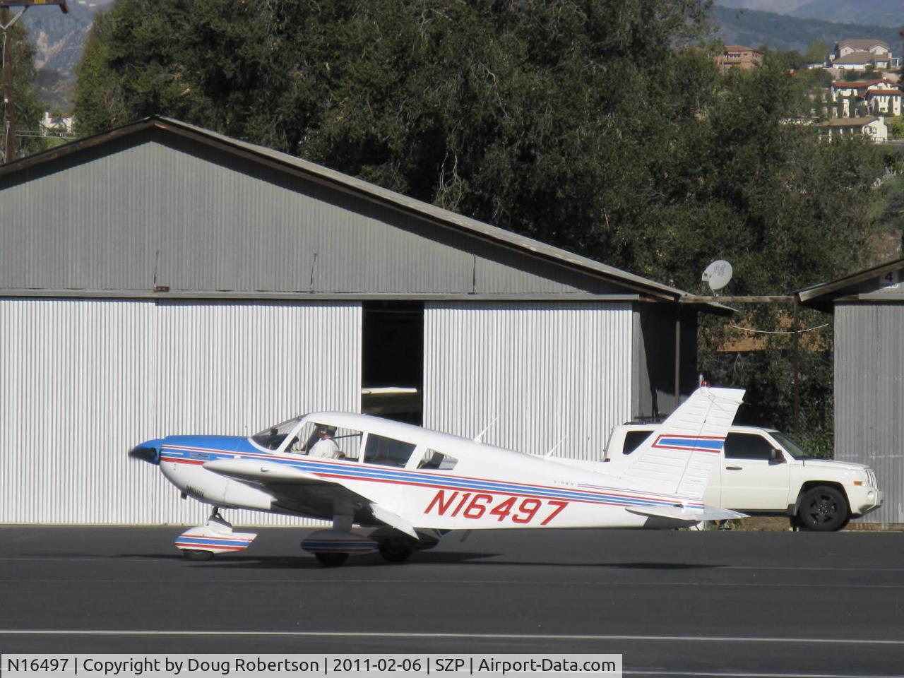 N16497, 1973 Piper PA-28-235 Cherokee Charger C/N 28-7310101, 1973 Piper PA-28-235 CHEROKEE CHARGER, Lycoming O-540-D4B5 235 Hp, taxi