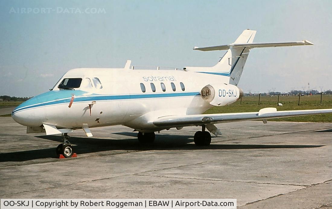 OO-SKJ, 1966 Hawker Siddeley HS.125 Series 1B/522 C/N 25089, Sotramat.1970's.