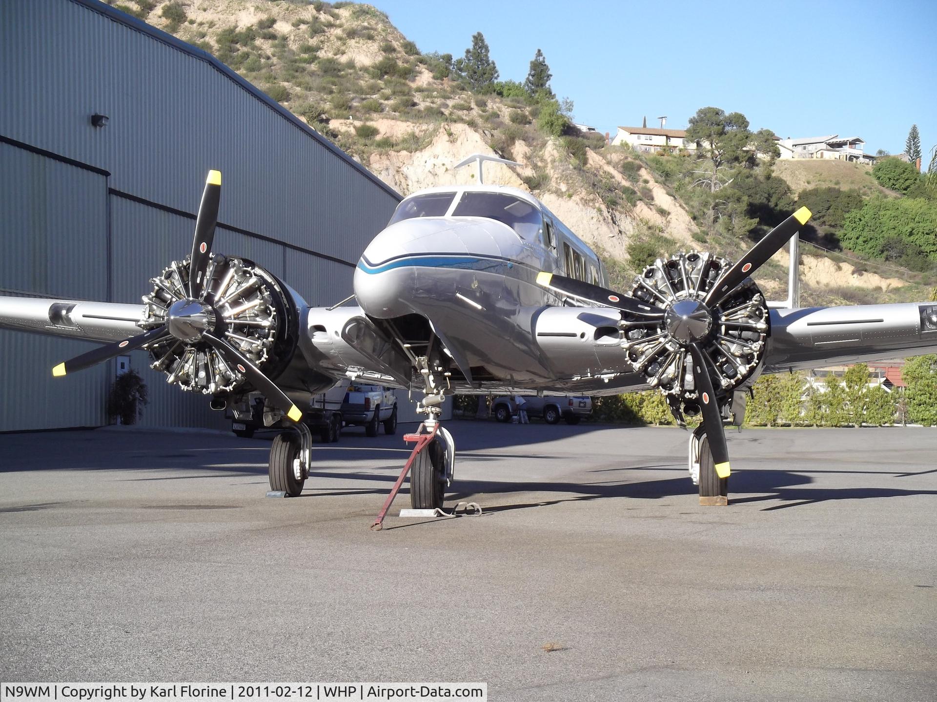 N9WM, 1952 Beech C-45H Expeditor C/N AF-637, Cowlings are removed for this picture.