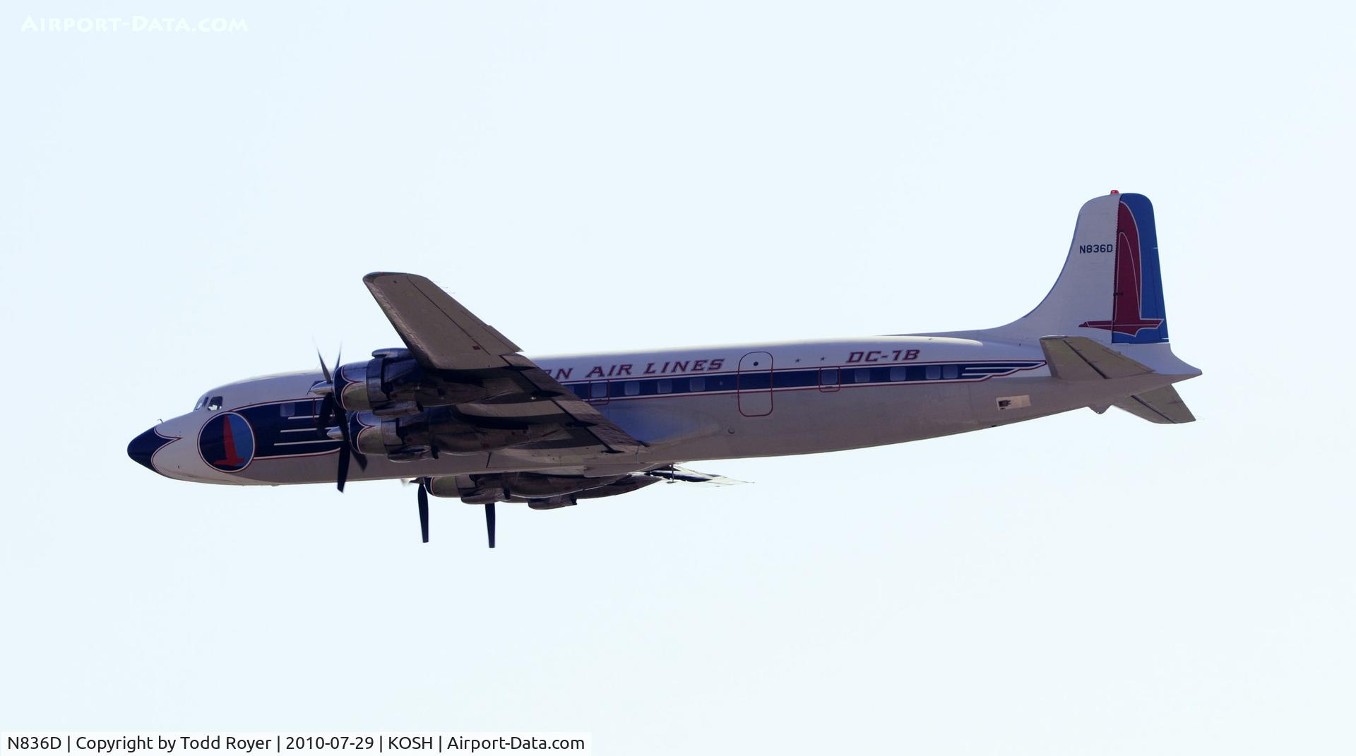 N836D, 1957 Douglas DC-7B C/N 45345, AIRVENTURE 2010