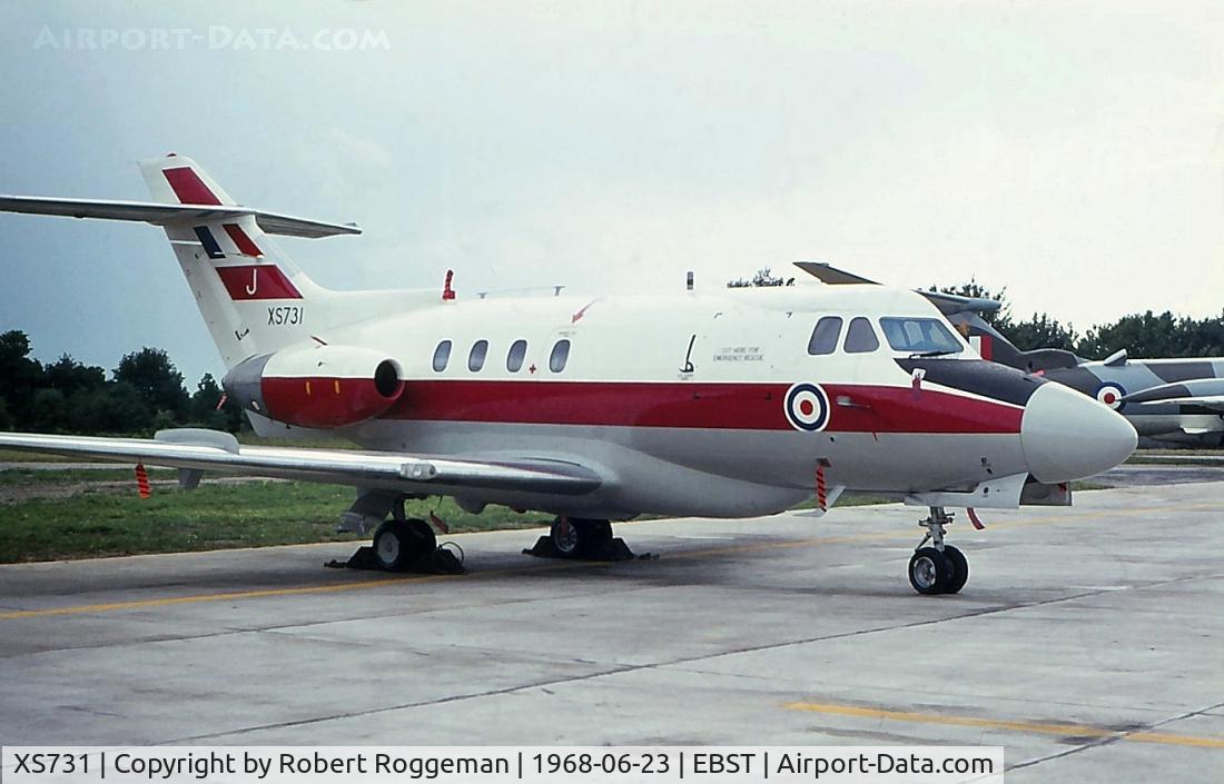 XS731, 1966 Hawker Siddeley HS.125 Dominie T.1 C/N 25055, Open door BAF.Coded J.