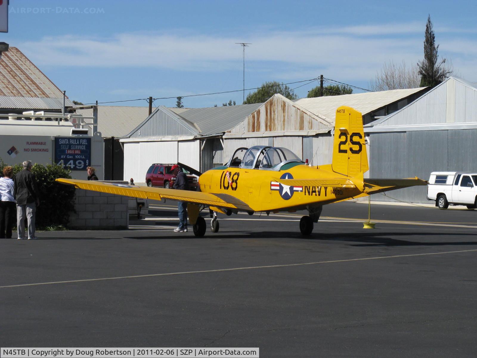 N45TB, 1956 Beech D-45 Mentor C/N BG-235, 1956 Beech D-45 as T-34B MENTOR, Continental O-470-13 225 Hp, refueling