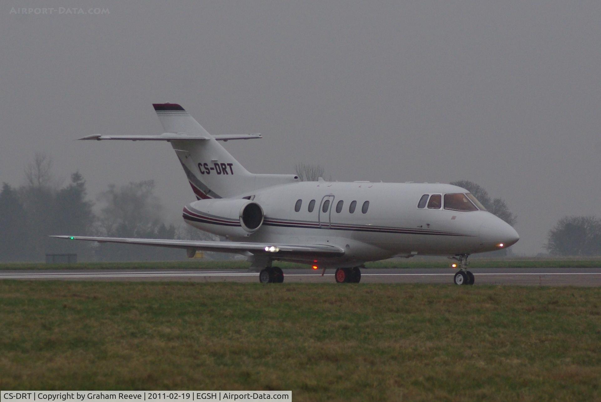 CS-DRT, 2006 Raytheon Hawker 800XP C/N 258802, Just landed on a wet morning.