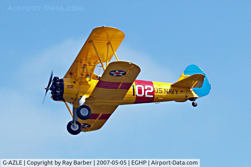 G-AZLE, 1940 Boeing E-75 C/N 75-8543, Boeing Stearman N2S-5 Kaydet [75-8543] Popham~G 05/05/2007