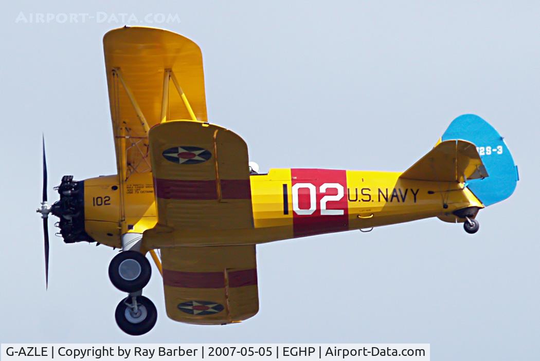 G-AZLE, 1940 Boeing E-75 C/N 75-8543, Boeing Stearman N2S-5 Kaydet [75-8543] Popham~G 05/05/2007
