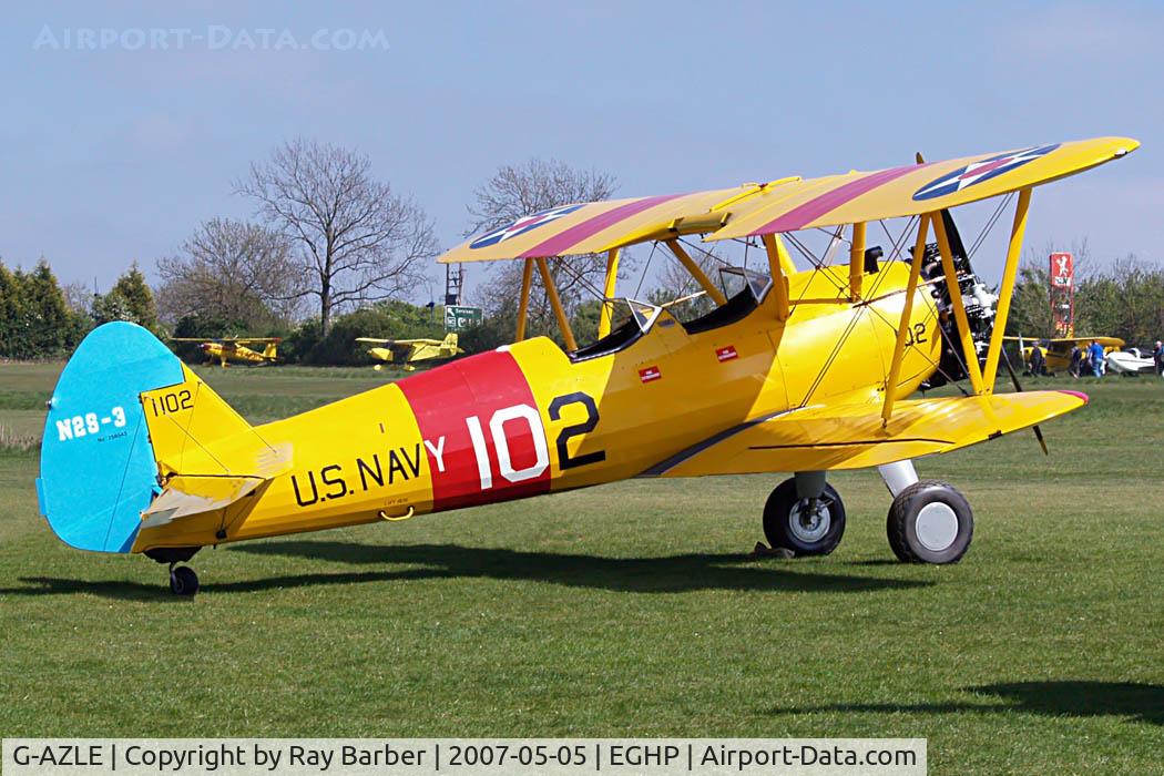 G-AZLE, 1940 Boeing E-75 C/N 75-8543, Boeing Stearman N2S-5 Kaydet [75-8543] Popham~G 05/05/2007