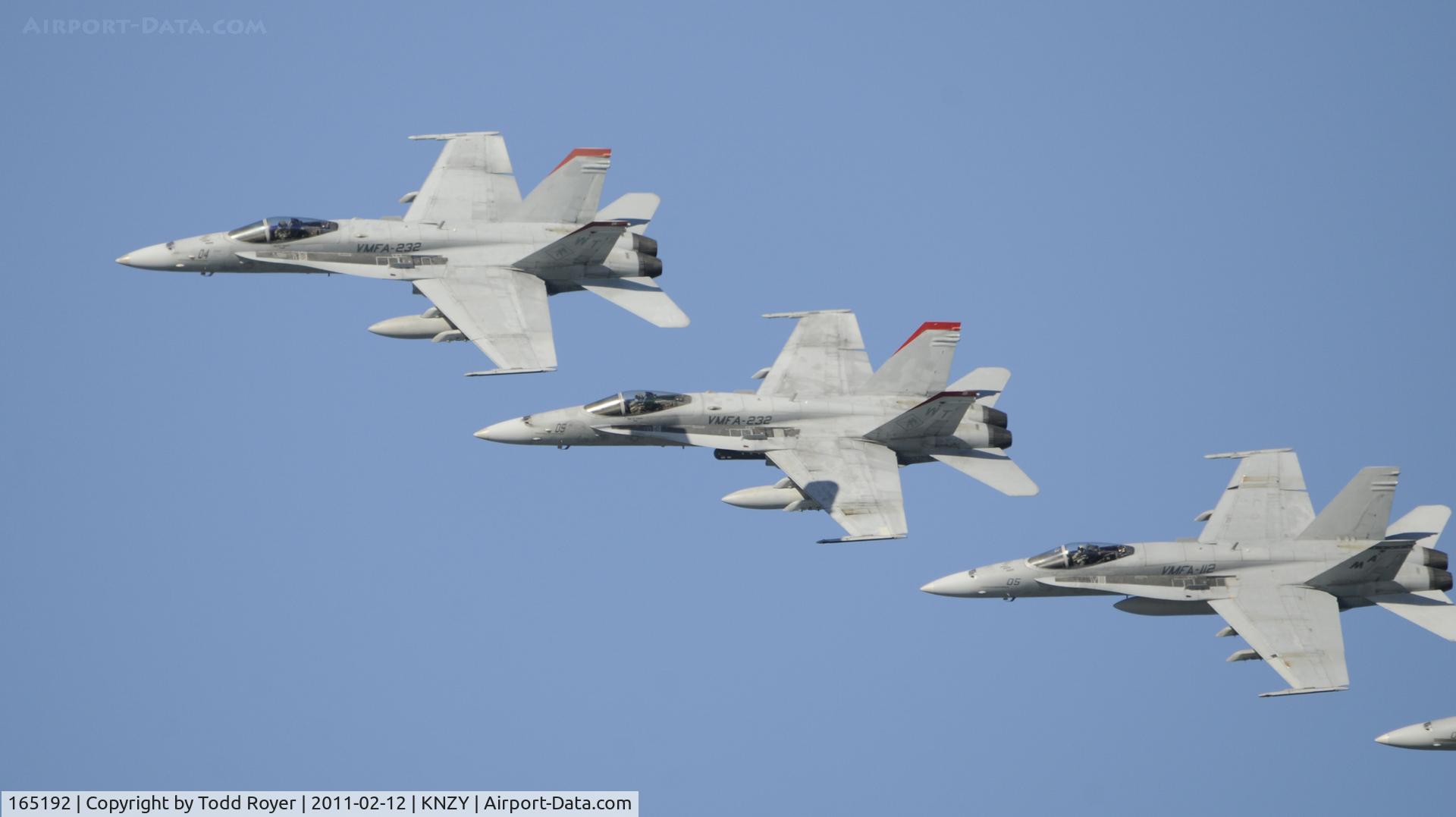 165192, McDonnell Douglas F/A-18C Hornet C/N 1333/C417, Lead aircraft in formation at Centennial of Naval Aviation celebration