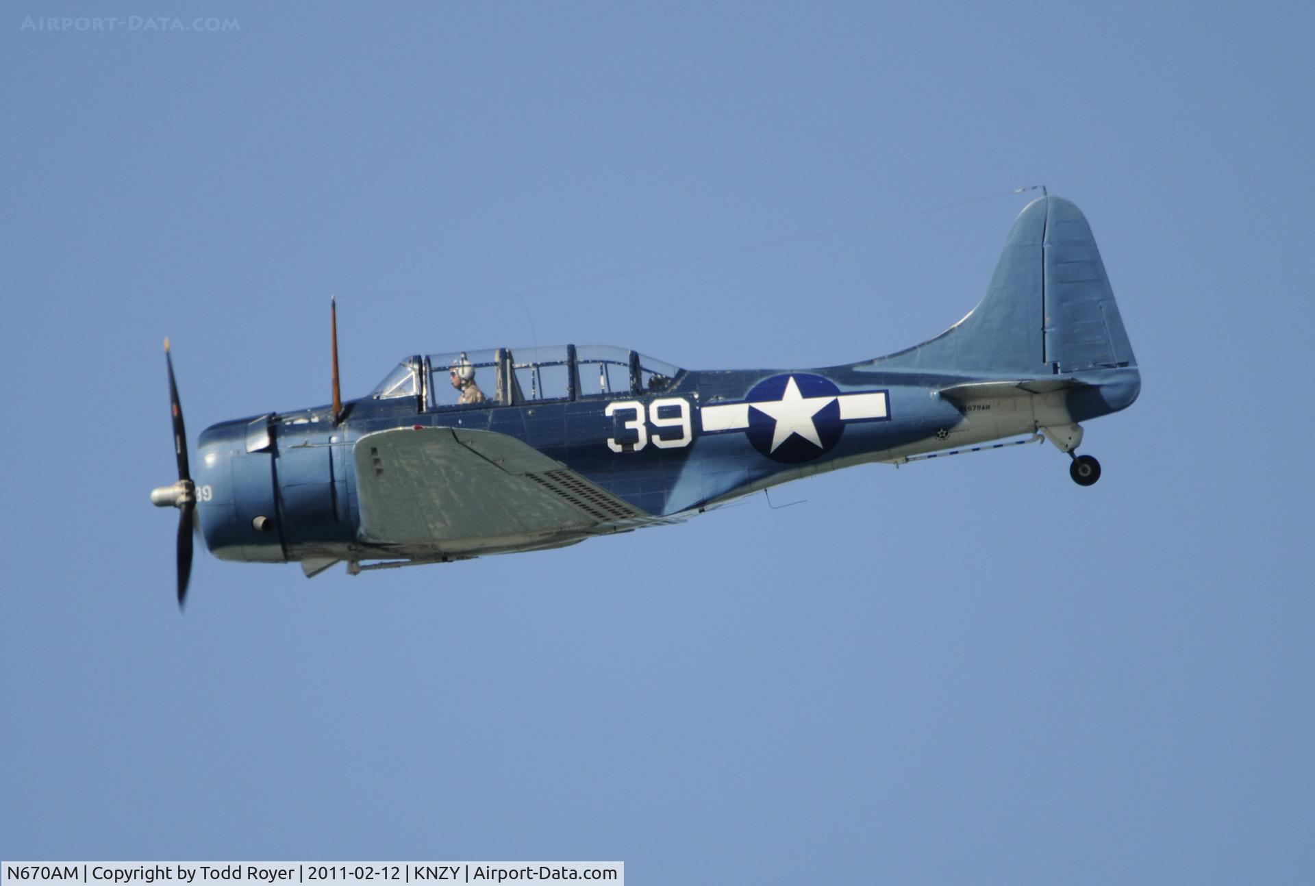 N670AM, 1993 Douglas SBD-5 Dauntless C/N 28536, Centennial of Naval Aviation