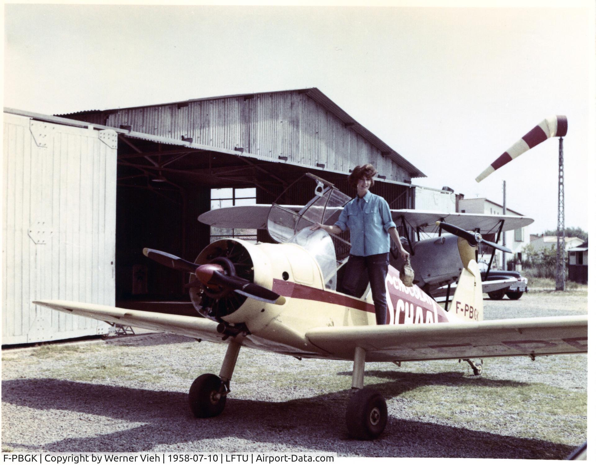 F-PBGK, Starck AS-70 Jac C/N 8, Owned by Chocolats Schaal - Onthe Fréjus / Saint Rahaël airport in July 1958