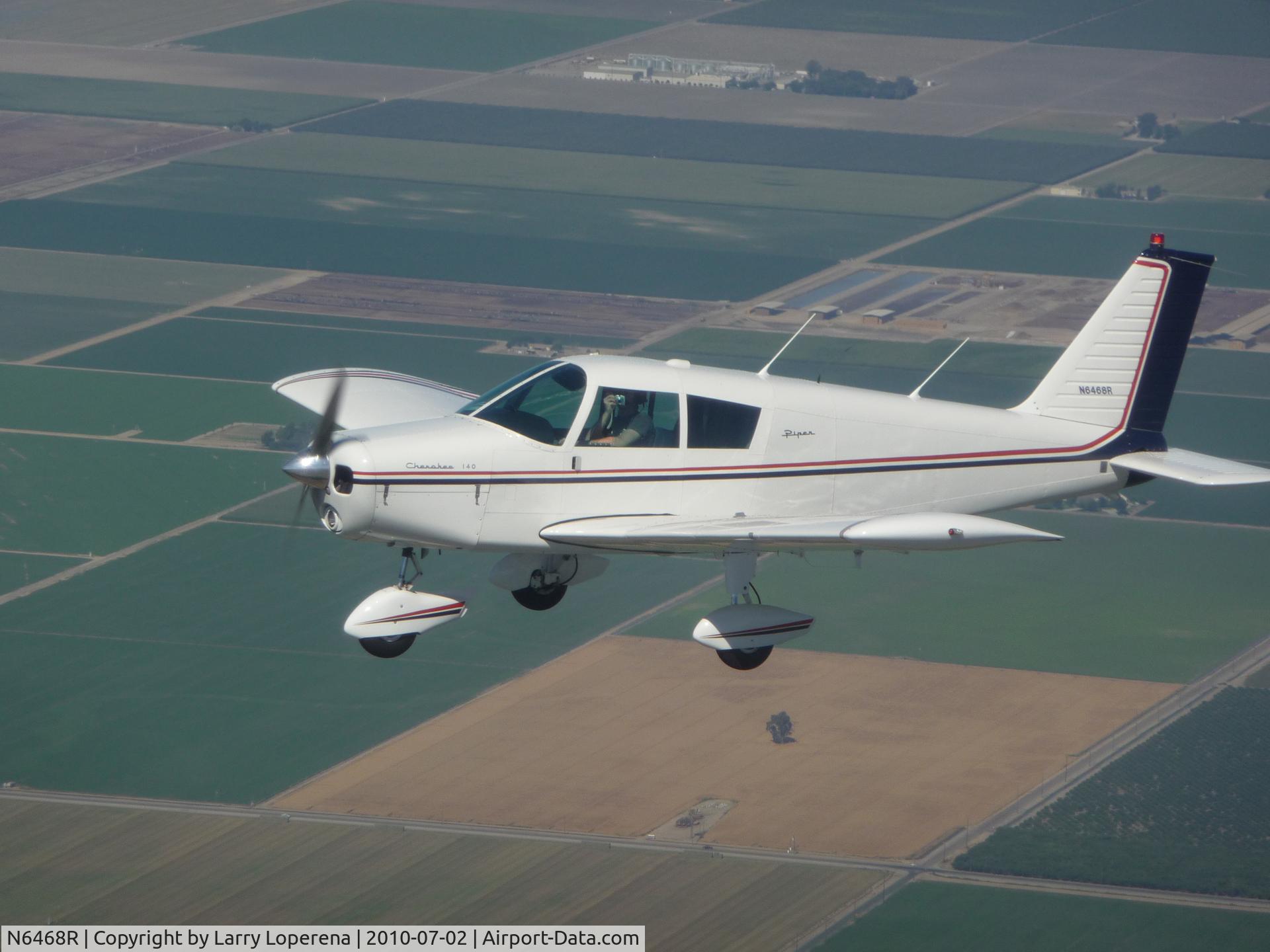 N6468R, 1966 Piper PA-28-140 C/N 28-21656, Formation Flight back to Fresno