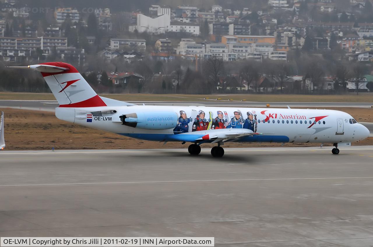 OE-LVM, 1991 Fokker F100 (F-28-0100) C/N 11361, AUA
