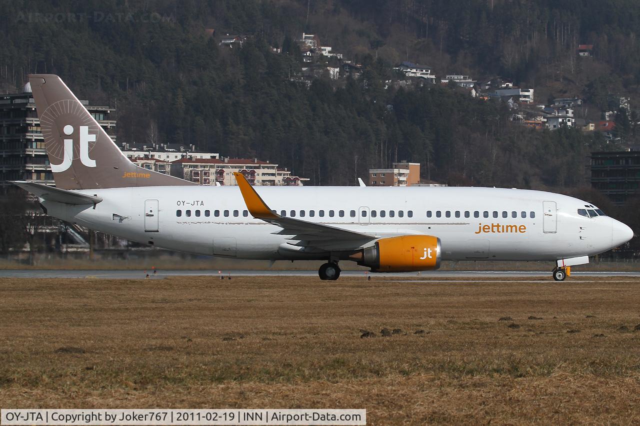 OY-JTA, 1987 Boeing 737-33A C/N 23631, Jettime