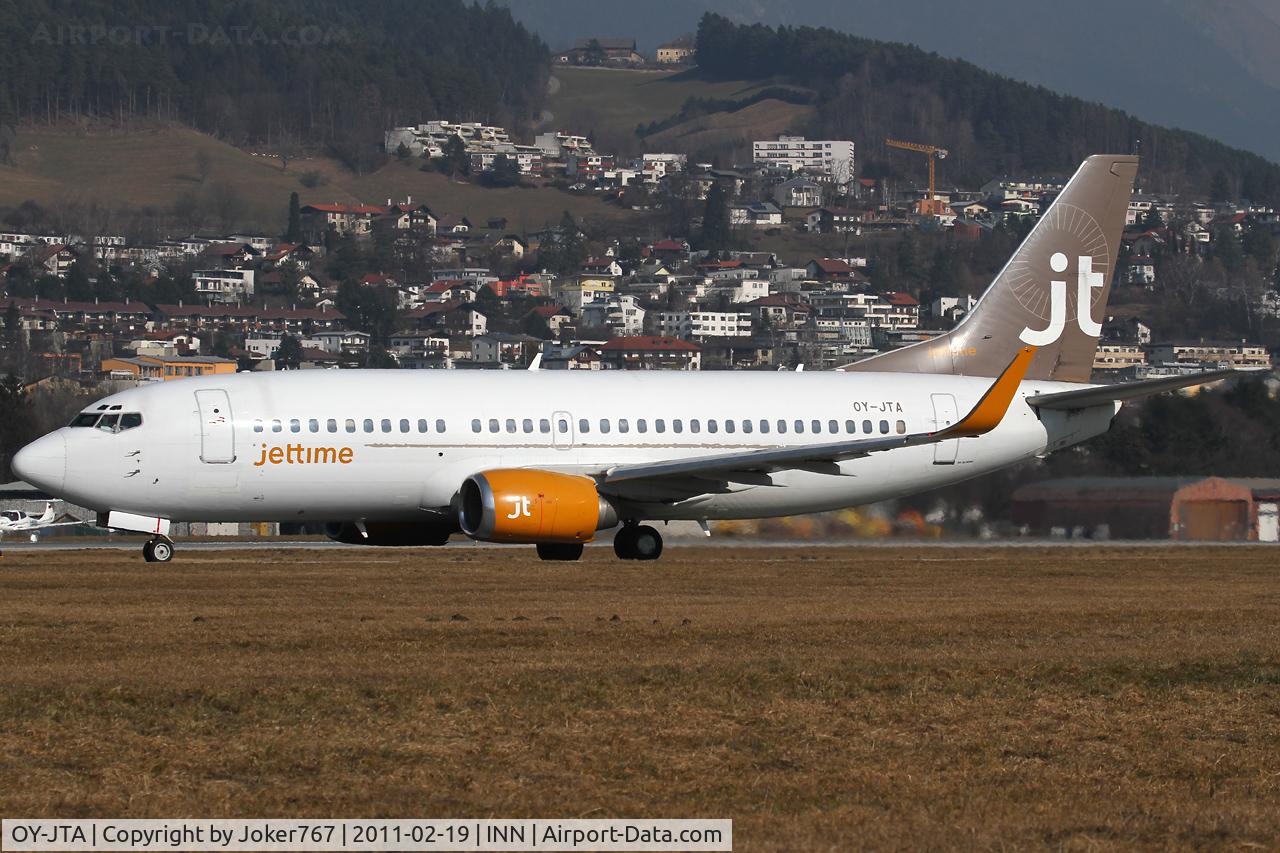 OY-JTA, 1987 Boeing 737-33A C/N 23631, Jettime