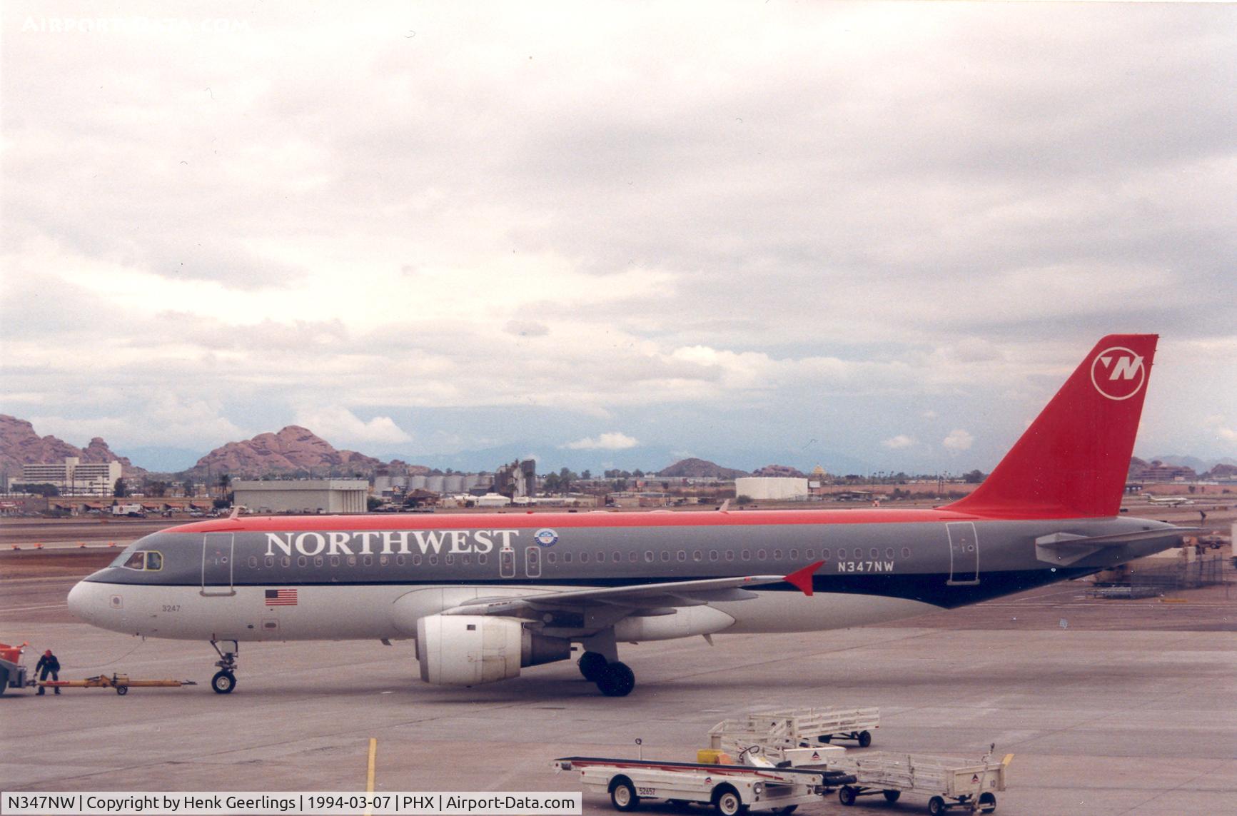 N347NW, 1993 Airbus A320-212 C/N 408, Northwest