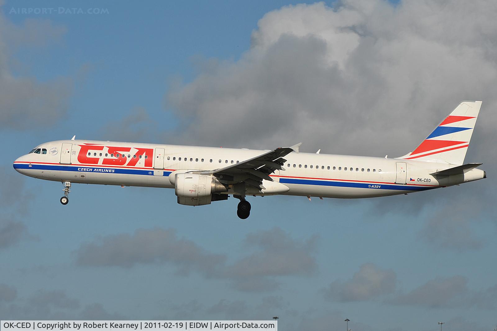 OK-CED, 1997 Airbus A321-211 C/N 684, On short finals for r/w 28