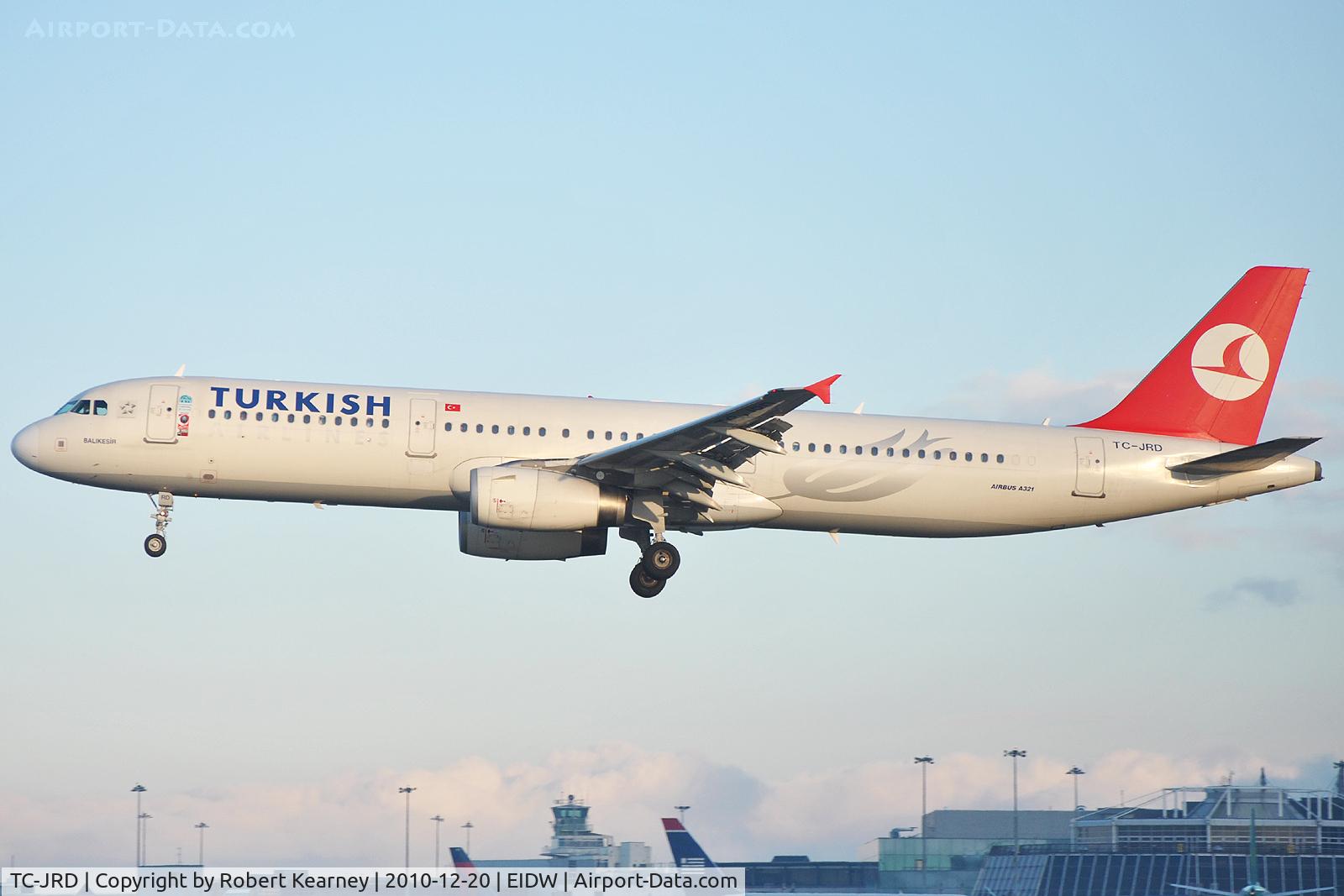 TC-JRD, 2007 Airbus A321-231 C/N 3015, THY on short finals for r/w 28