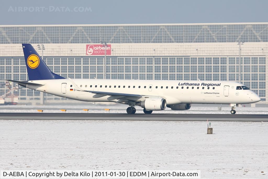 D-AEBA, 2009 Embraer 195LR (ERJ-190-200LR) C/N 19000314, Lufthansa Cityline