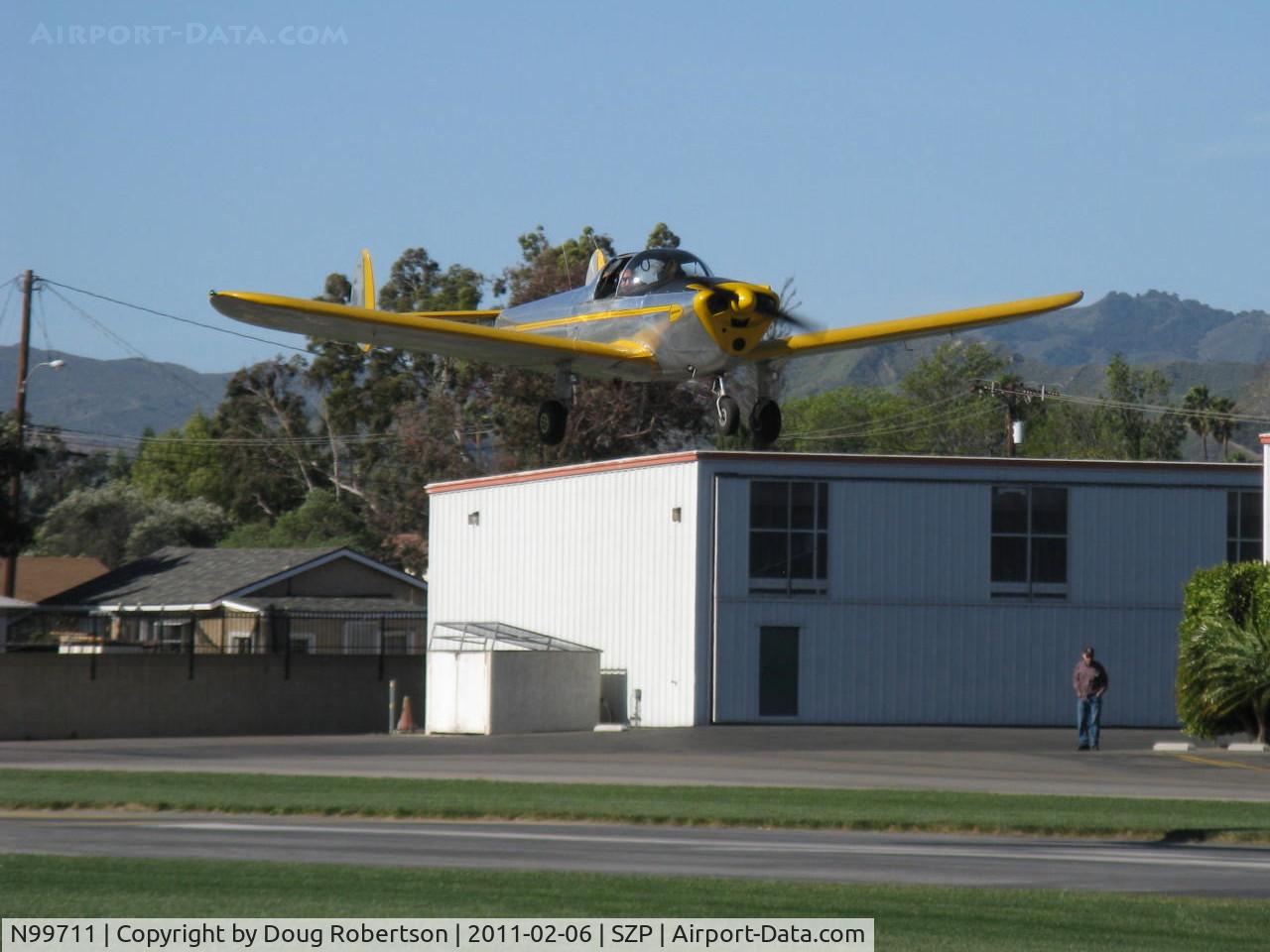 N99711, 1946 Erco 415D Ercoupe C/N 2334, 1946 ERCO Ercoupe 415-D, Continental O-200 100 Hp upgrade, on final Rwy 04