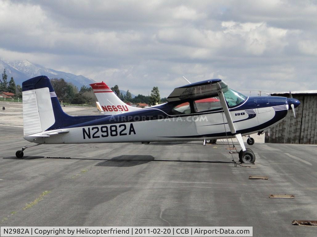 N2982A, 1953 Cessna 180 C/N 30182, Parked in transient parking