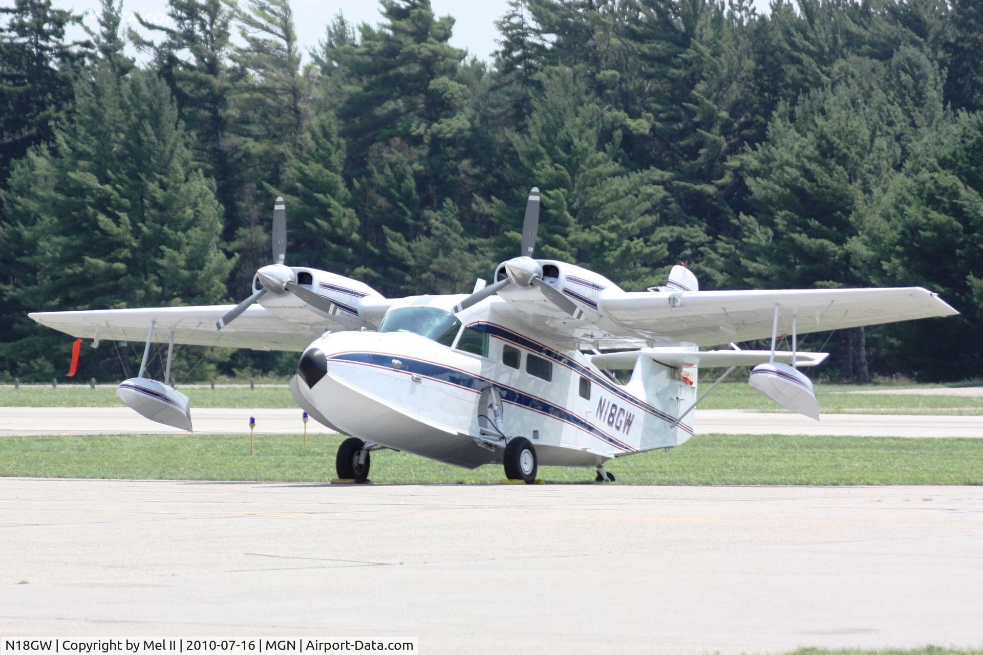 N18GW, 1949 Scan (Grumman) 30 (G-44A Widgeon) C/N 35, Parked @ Harbor Springs Airport (MGN)