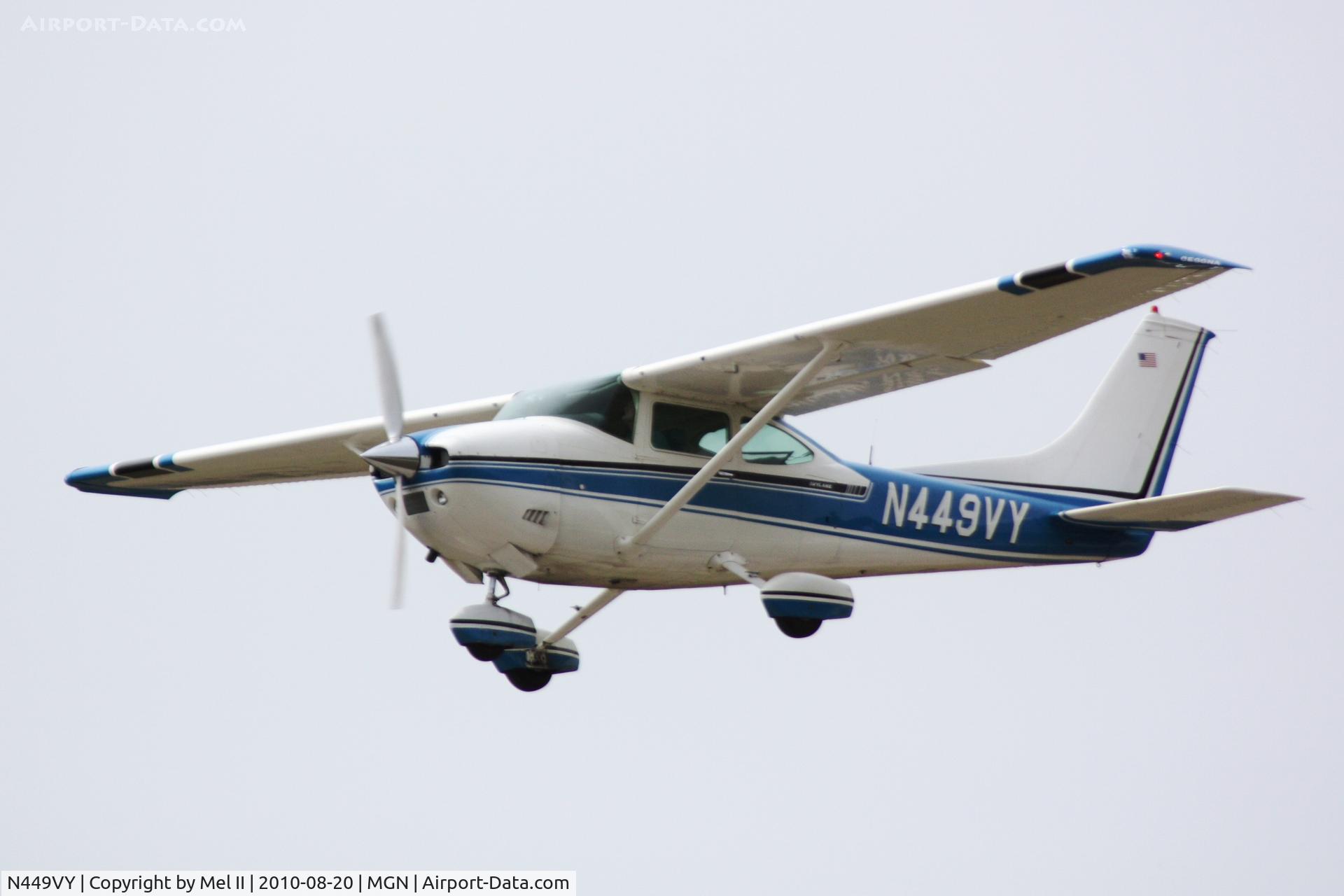 N449VY, 1973 Cessna 182P Skylane C/N 18262199, Departing RWY 10
