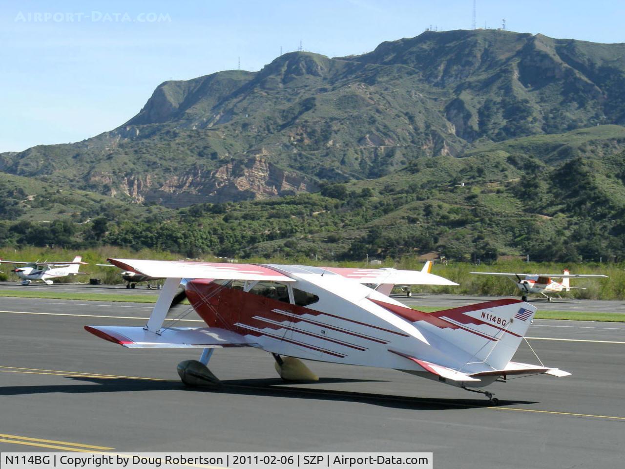 N114BG, 1987 Sorrell SNS-7 Hiperbipe C/N 216, 1987 Garrett SORRELL SNS-7 HIPERBIPE, Lycoming IO-360-B1E 180 Hp, taxi