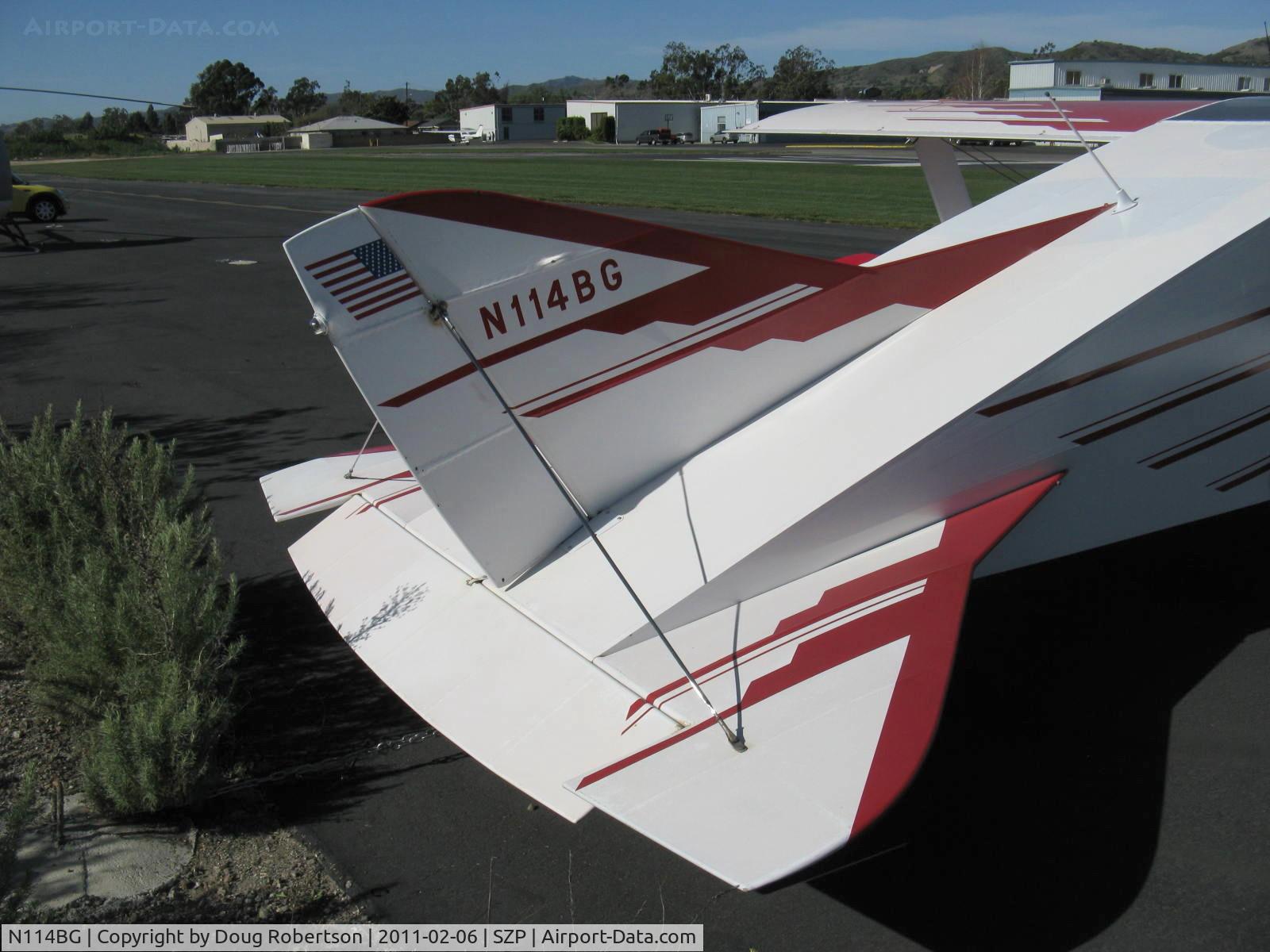 N114BG, 1987 Sorrell SNS-7 Hiperbipe C/N 216, 1987 Garrett SORRELL SNS-7 HIPERBIPE, Lycoming IO-360-B1E 180 Hp, tail design