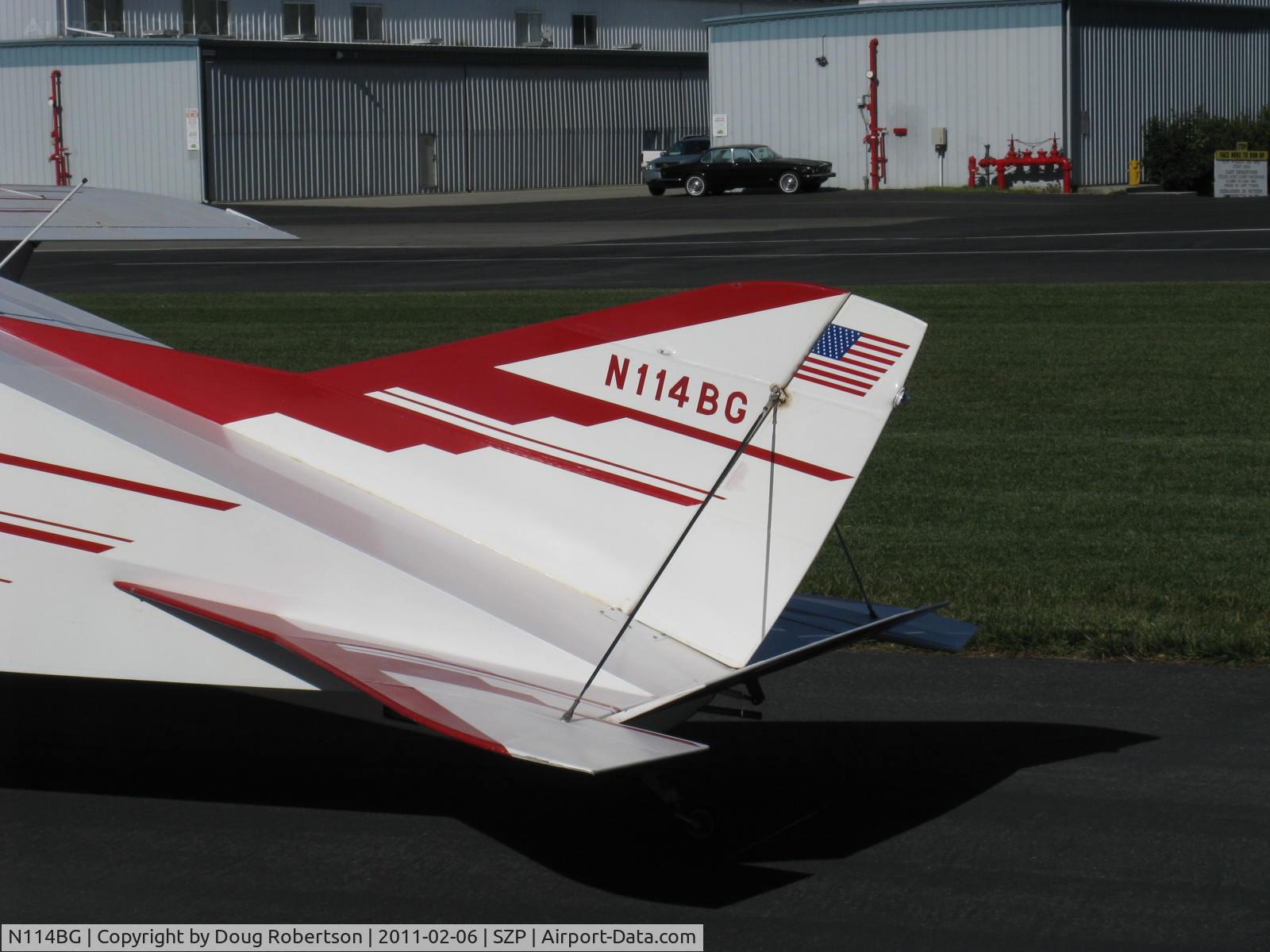 N114BG, 1987 Sorrell SNS-7 Hiperbipe C/N 216, 1987 Garrett SORRELL SNS-7 HIPERBIPE, Lycoming IO-360-B1E 180 Hp, tail design