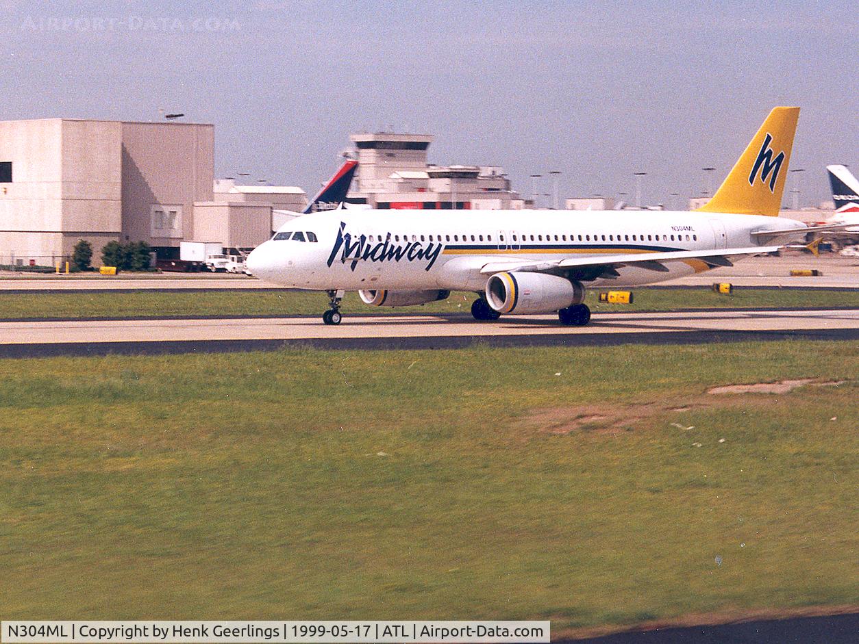N304ML, 1993 Airbus A320-231 C/N 373, Midway