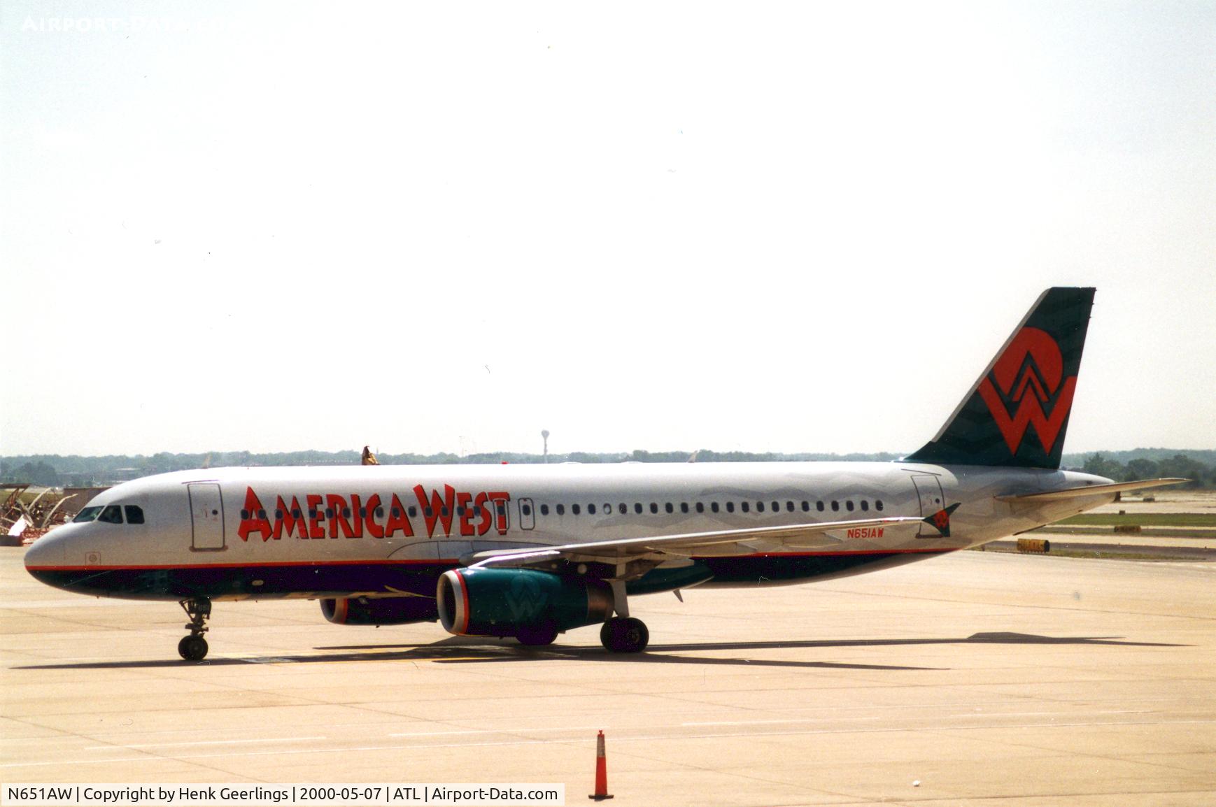 N651AW, 1998 Airbus A320-232 C/N 866, America West