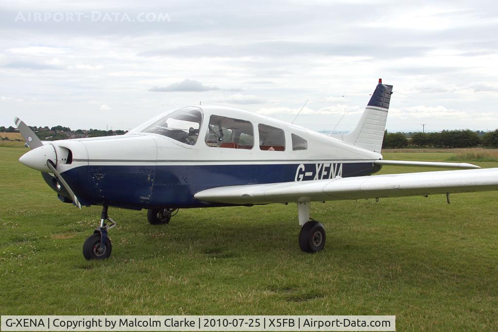 G-XENA, 1977 Piper PA-28-161 Cherokee Warrior II C/N 28-7716158, Piper PA-28-161 at Fishburn Airfield, UK in July 2010.
