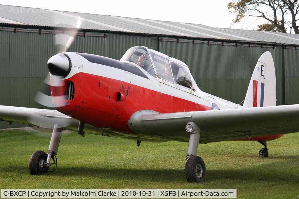 G-BXCP, 1952 De Havilland DHC-1 Chipmunk T.10 C/N C1/0744, De Havilland DHC-1 Chipmunk 22 at Fishburn Airfield, UK in October 2010.
