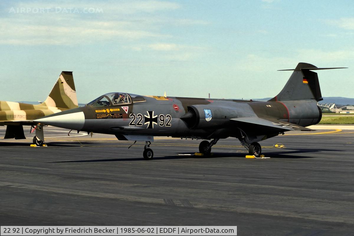 22 92, Lockheed F-104G Starfighter C/N 683-7175, static display