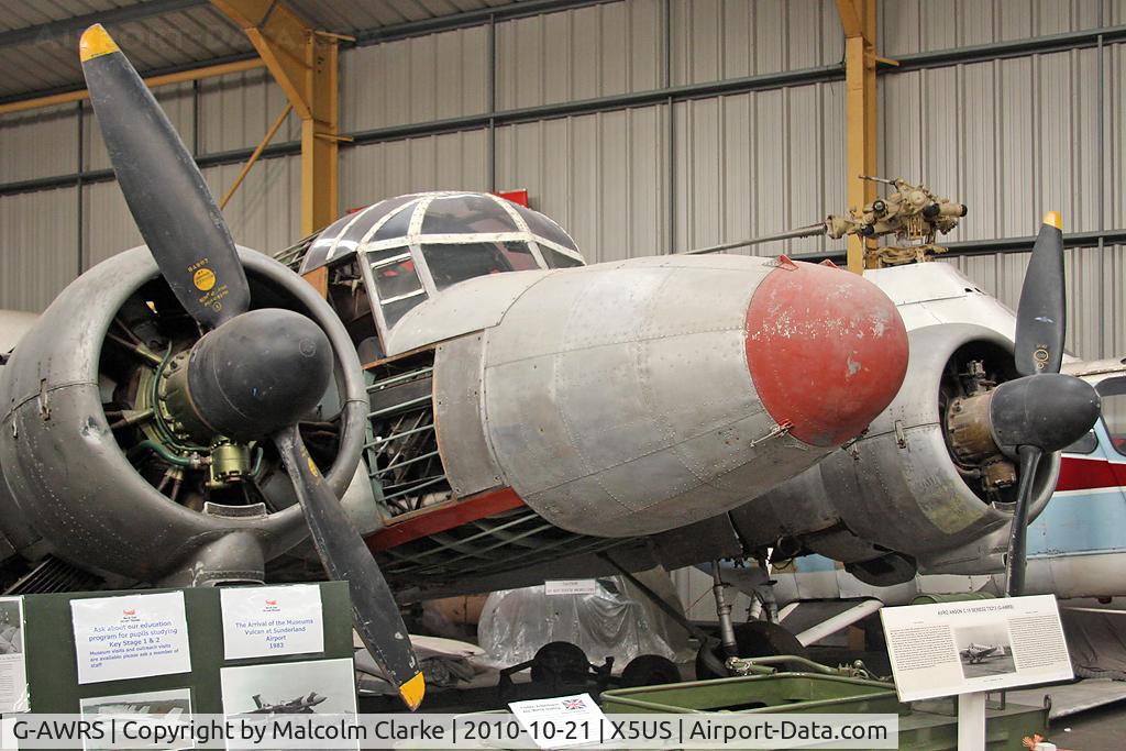 G-AWRS, Avro 652A Anson C.19 Srs 2 C/N 33785, Avro Anson C19 at the NE Air Museum, Usworth, UK in October 2010.