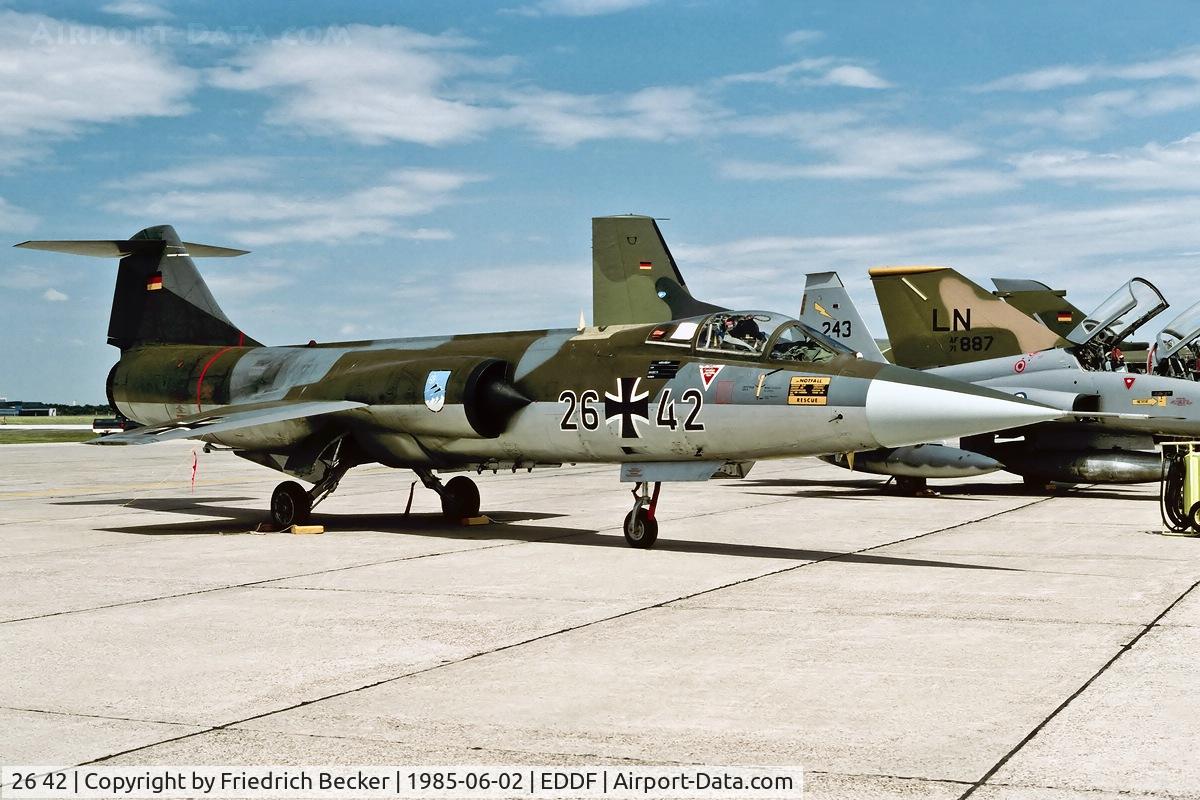 26 42, Lockheed F-104G Starfighter C/N 683-7302, static display